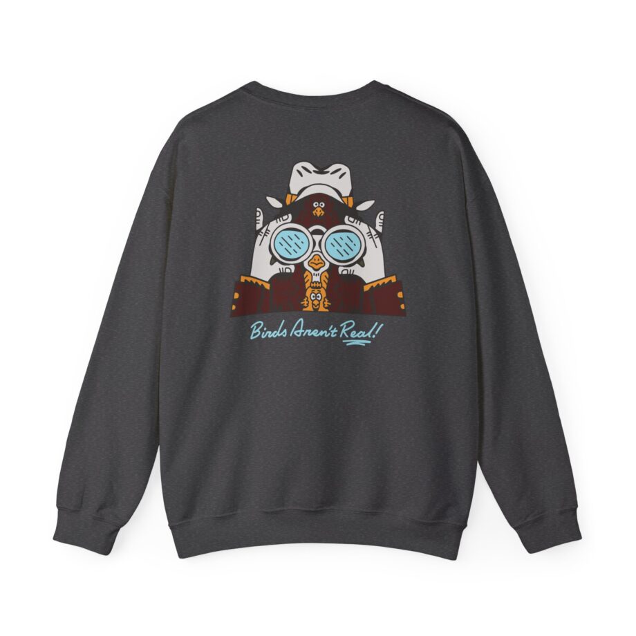 Birds Arent Real Trench Coat Hemp Unisex Heavy Blend™ Crewneck Sweatshirt
