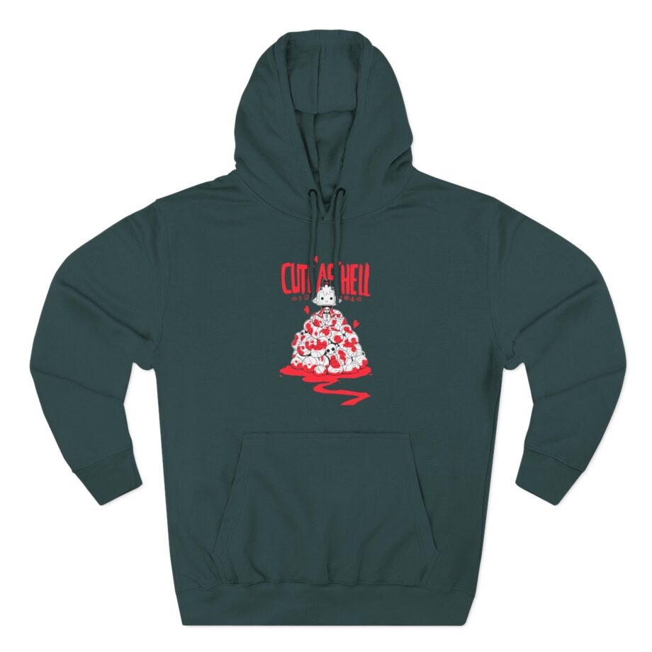 Cult of the Lamb Cute as Hell Three-Panel Fleece Hoodie