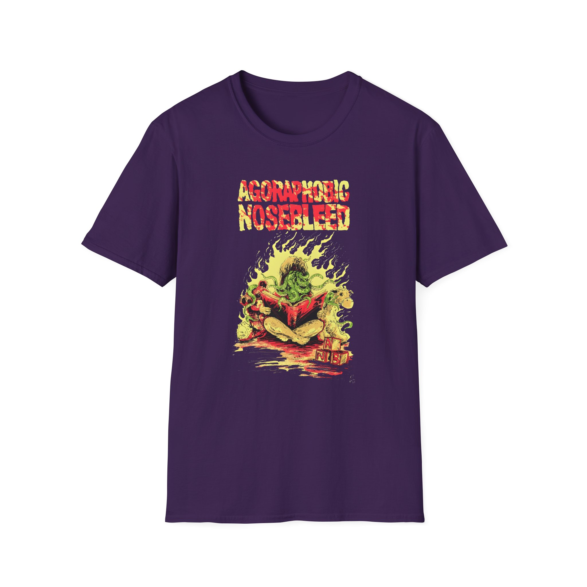 Agoraphobic Nosebleed Octo Book Unisex Softstyle T-Shirt