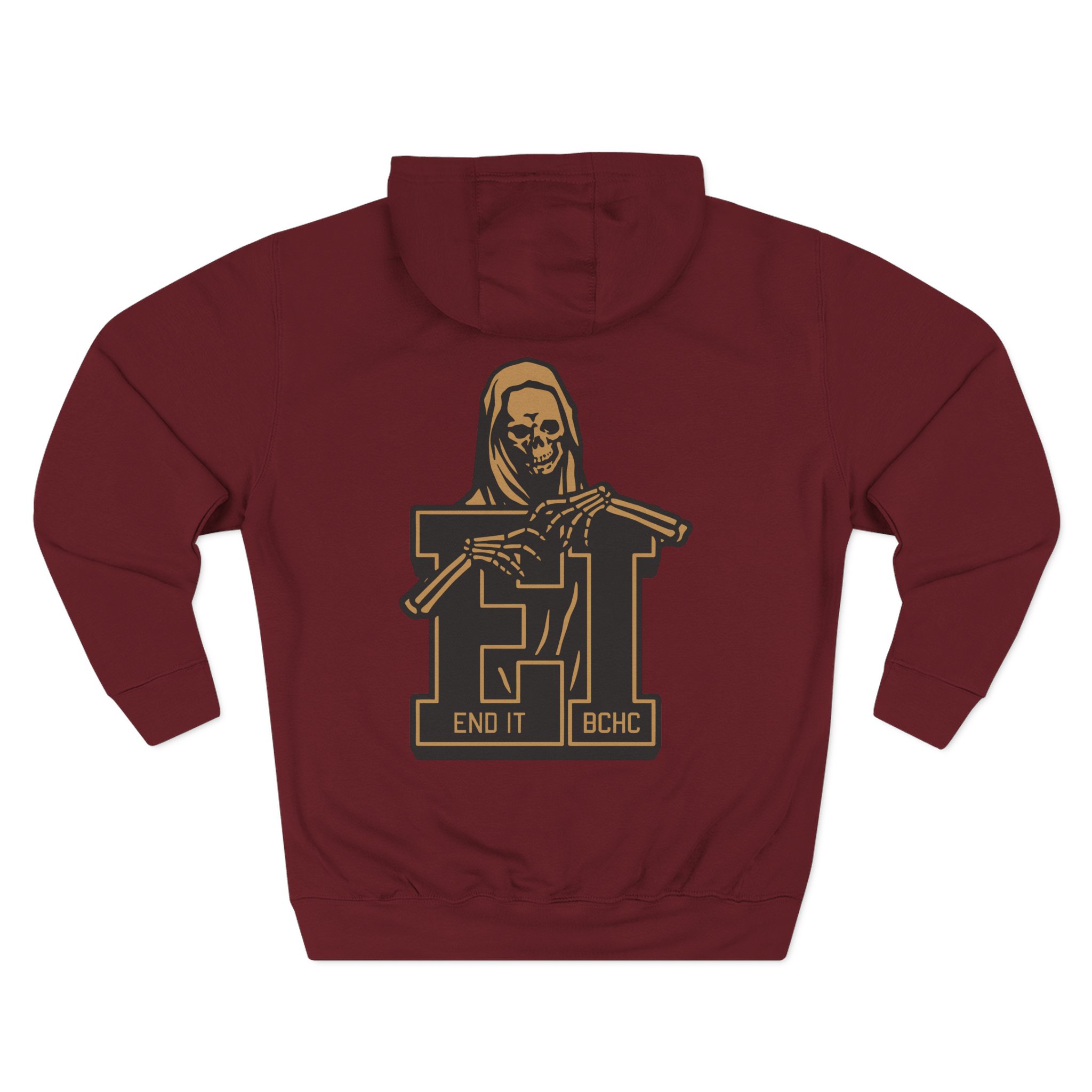End It Bchc Reaper Emblem Three-Panel Fleece Hoodie