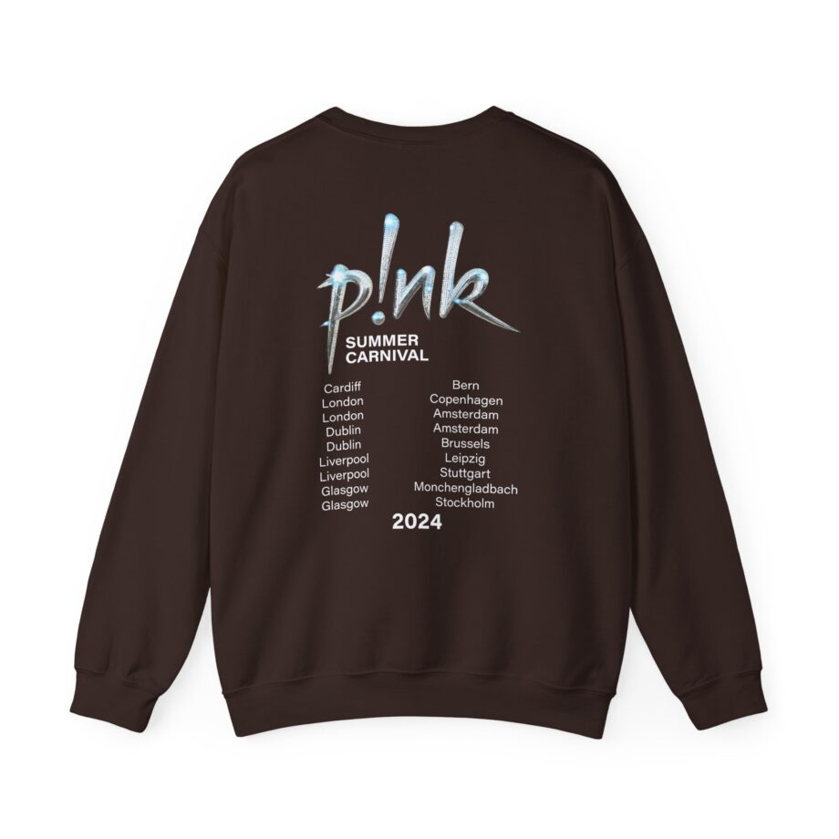P!nk Split Tie Dye Unisex Heavy Blend™ Crewneck Sweatshirt