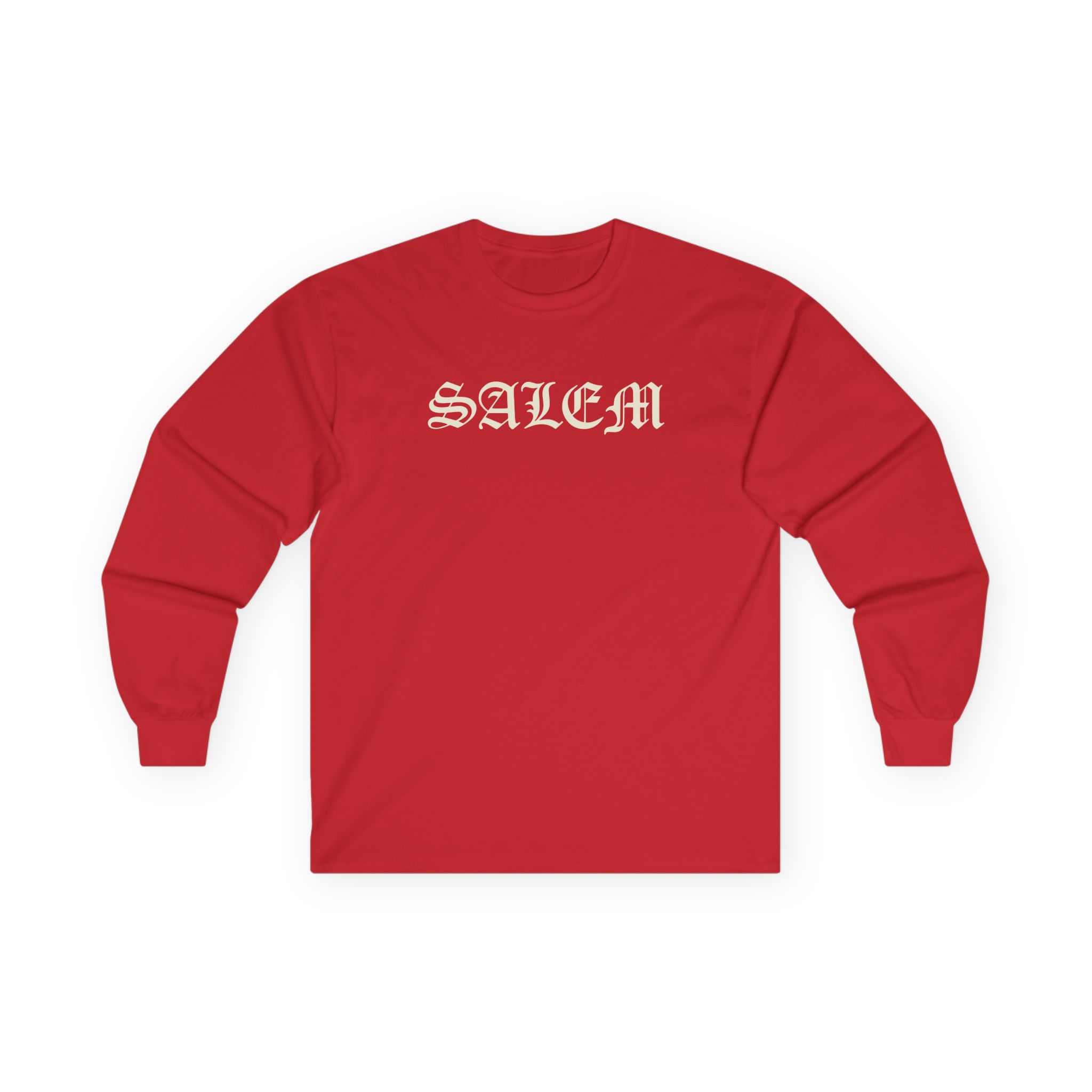 Salem Old English Unisex Ultra Cotton Long Sleeve Tee