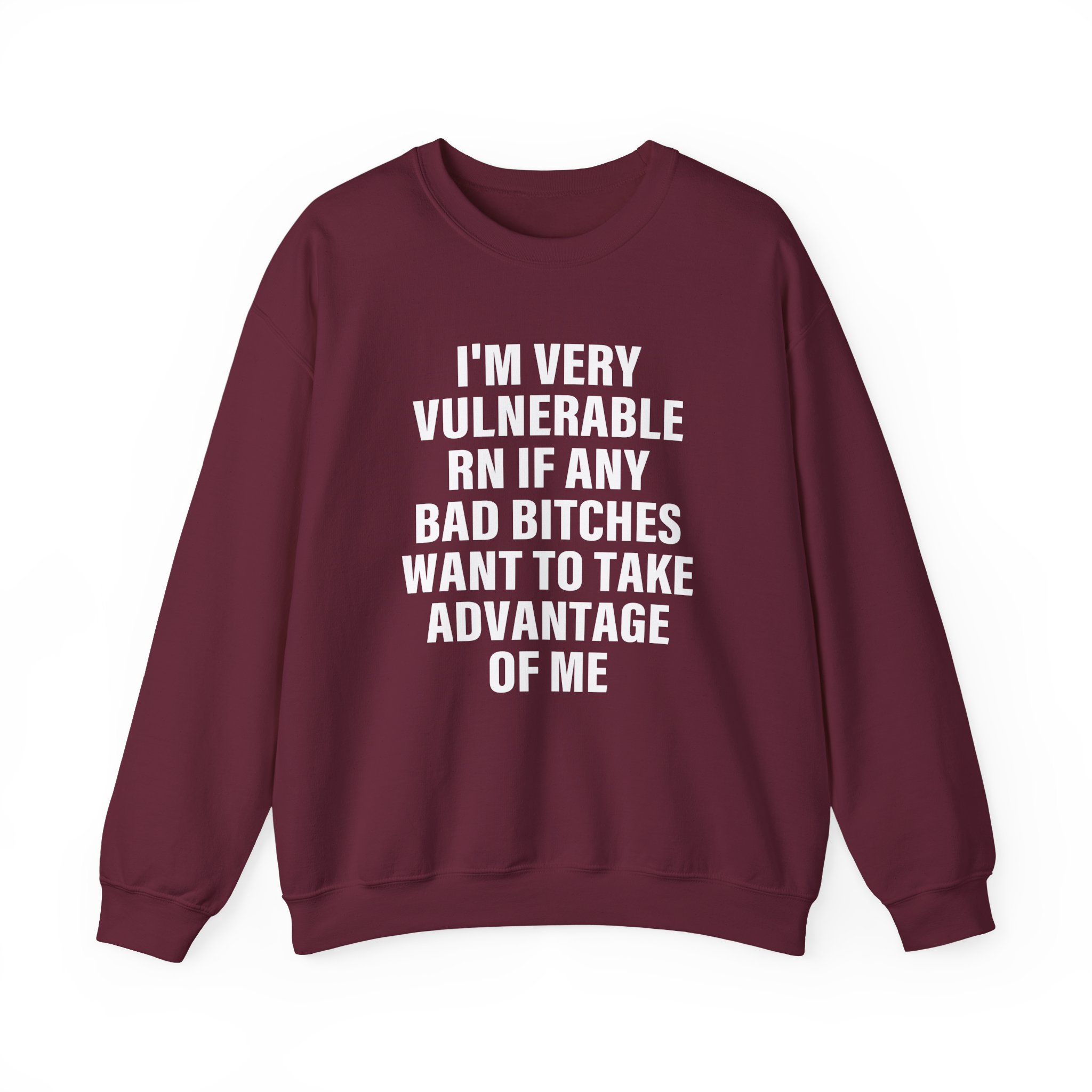 Dom Dolla I'm Very Vulnerable Rn if Any Bad Bitches Want to Take Advantage of Me Unisex Heavy Blendâ„¢ Crewneck Sweatshirt