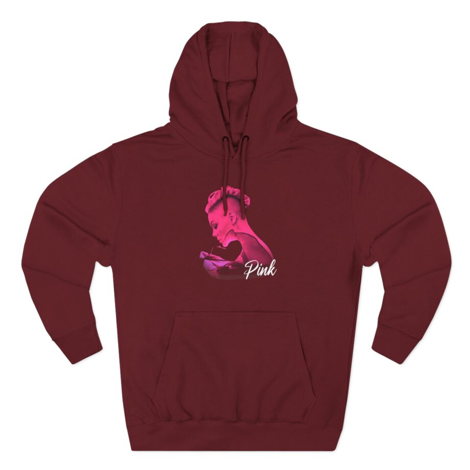 P!nk Silhouette Photo Peach Three-Panel Fleece Hoodie