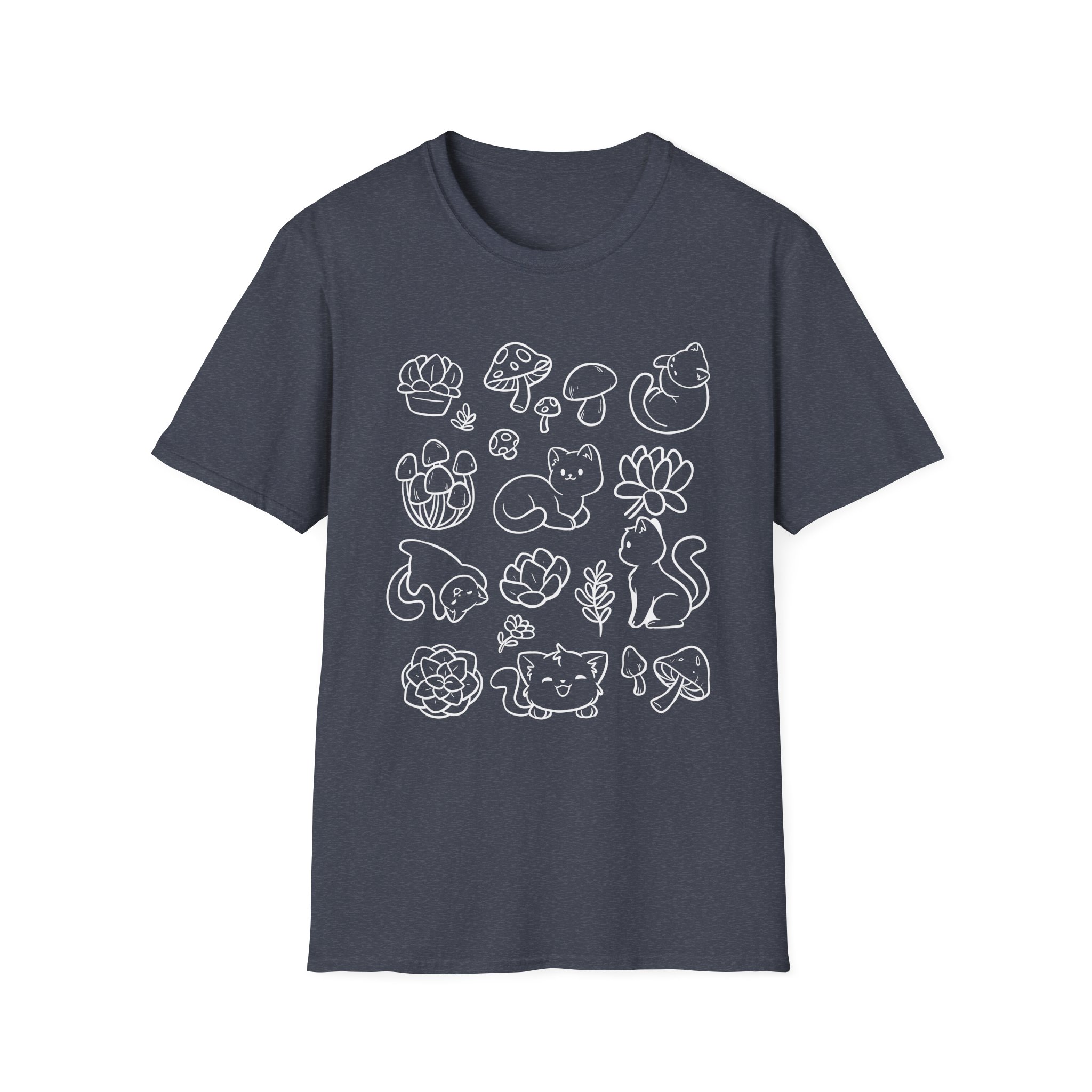 Shubble Plants And Cats Unisex Softstyle T-Shirt