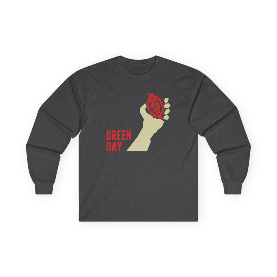 Green Day Dickies Heart Grenade Unisex Ultra Cotton Long Sleeve Tee
