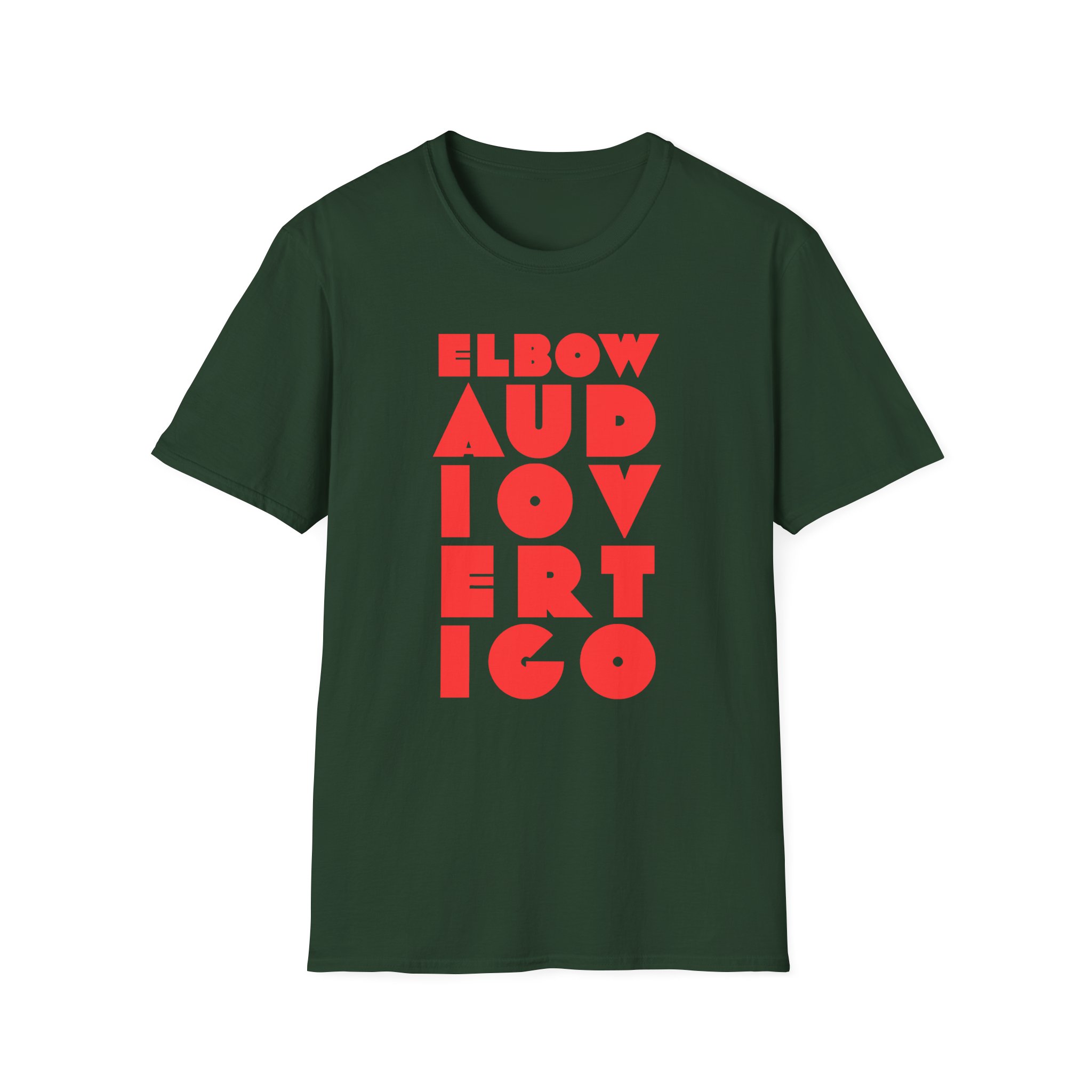 Elbow Audio Vertigo Stacked Logo Unisex Softstyle T-Shirt