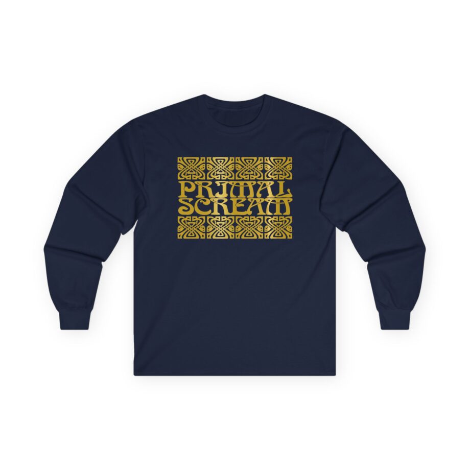 Primal Scream Black & Gold Deco Unisex Ultra Cotton Long Sleeve Tee