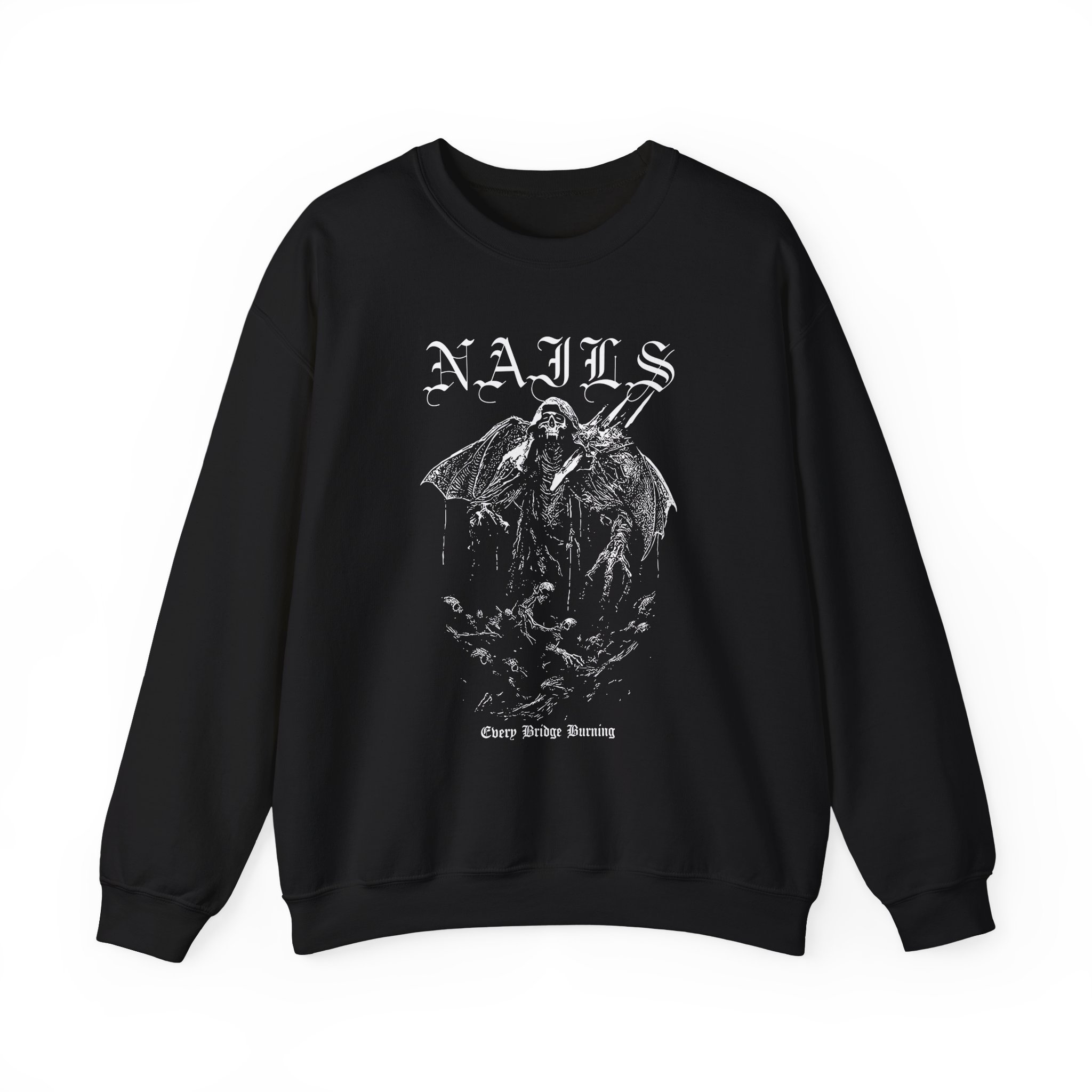 Nails Every Bridge Burning Unisex Heavy Blendâ„¢ Crewneck Sweatshirt