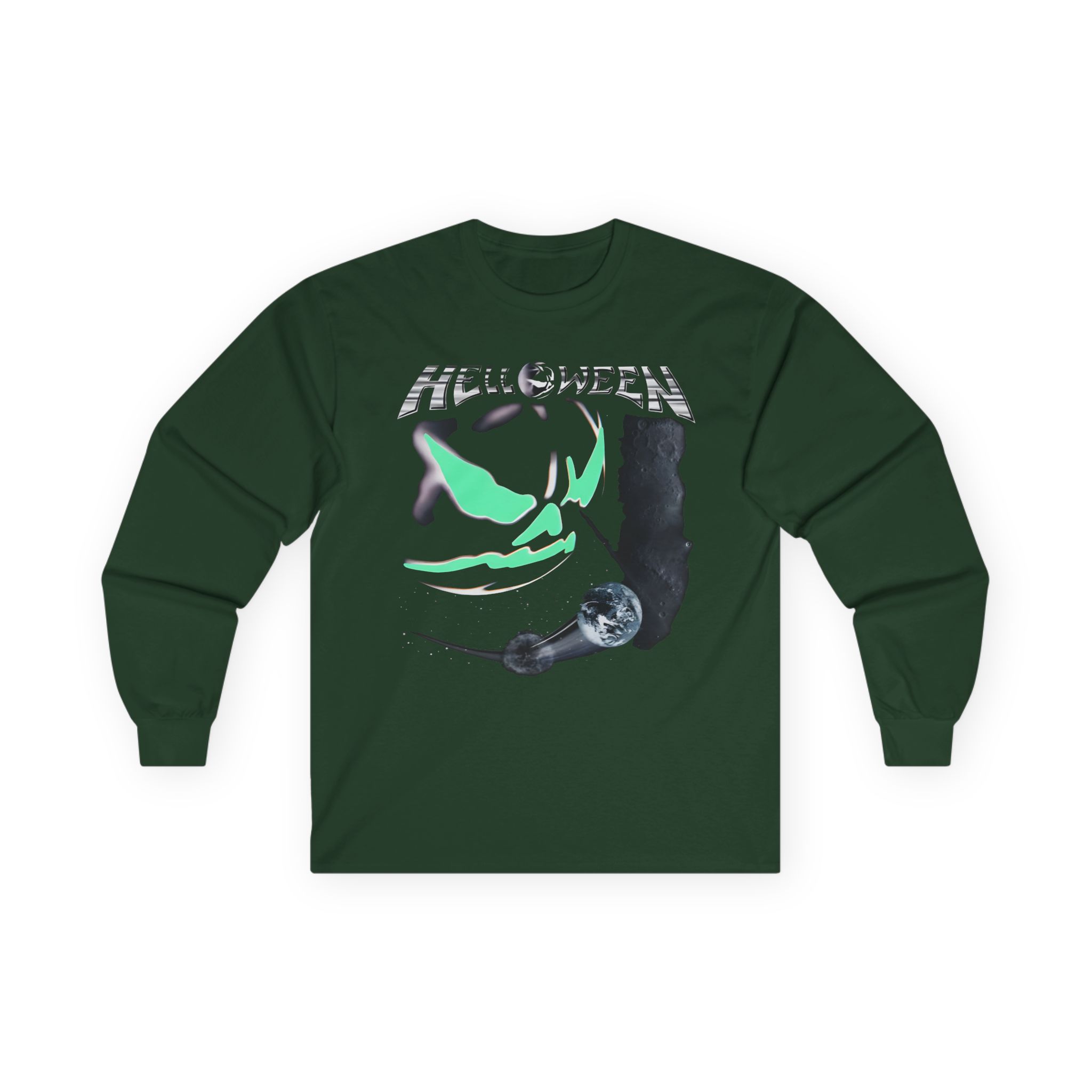 Helloween the Dark Ride Glow in the Dark Unisex Ultra Cotton Long Sleeve Tee