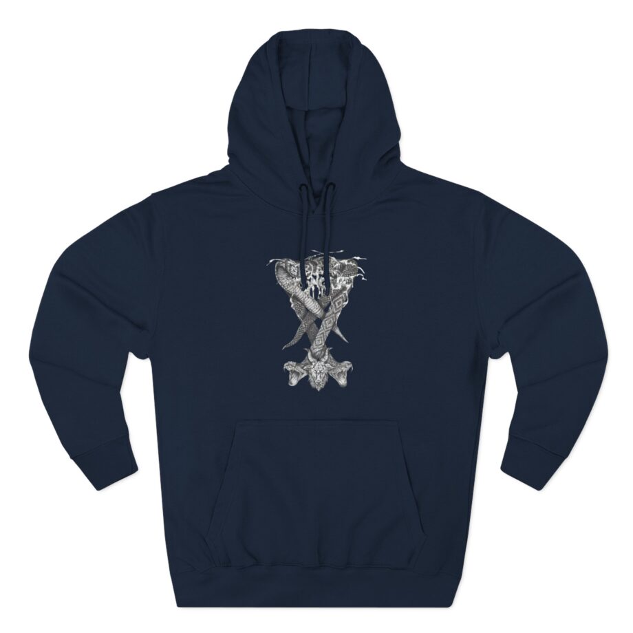 Black Tongue Leviathan Assembly Three-Panel Fleece Hoodie