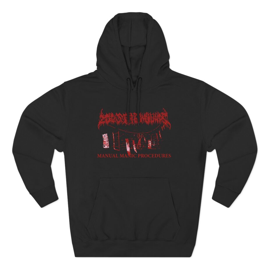 200 Stab Wounds Manual Manic Procedures Three-Panel Fleece Hoodie