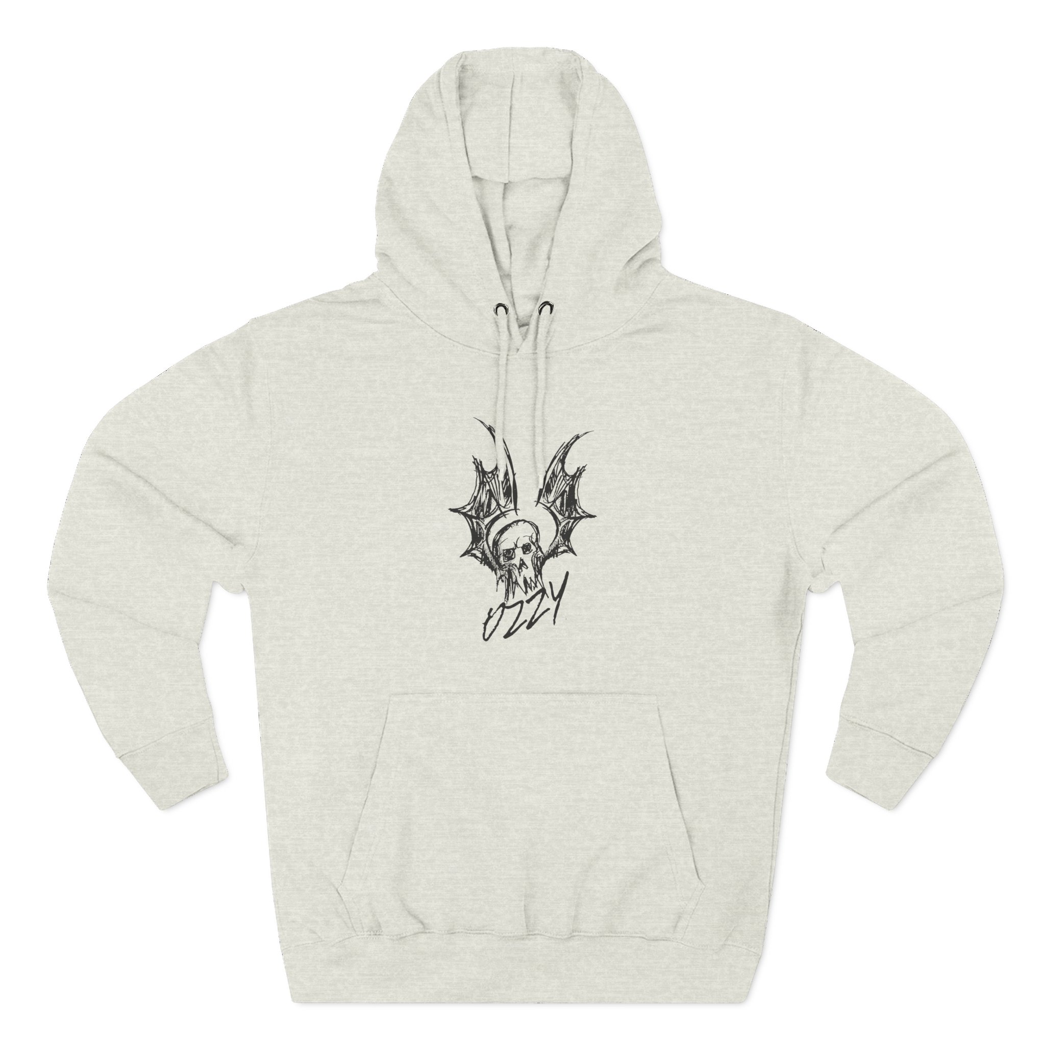 Ozzy Osbourne Bat Sketch Three-Panel Fleece Hoodie