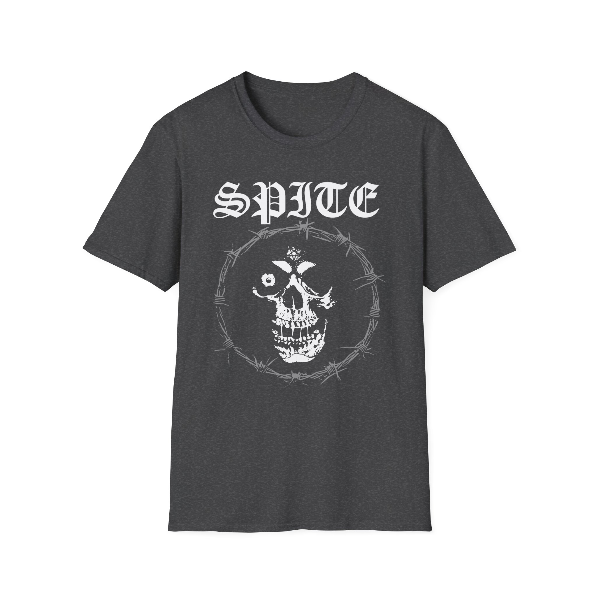 Spite Barbed Skull Unisex Softstyle T-Shirt