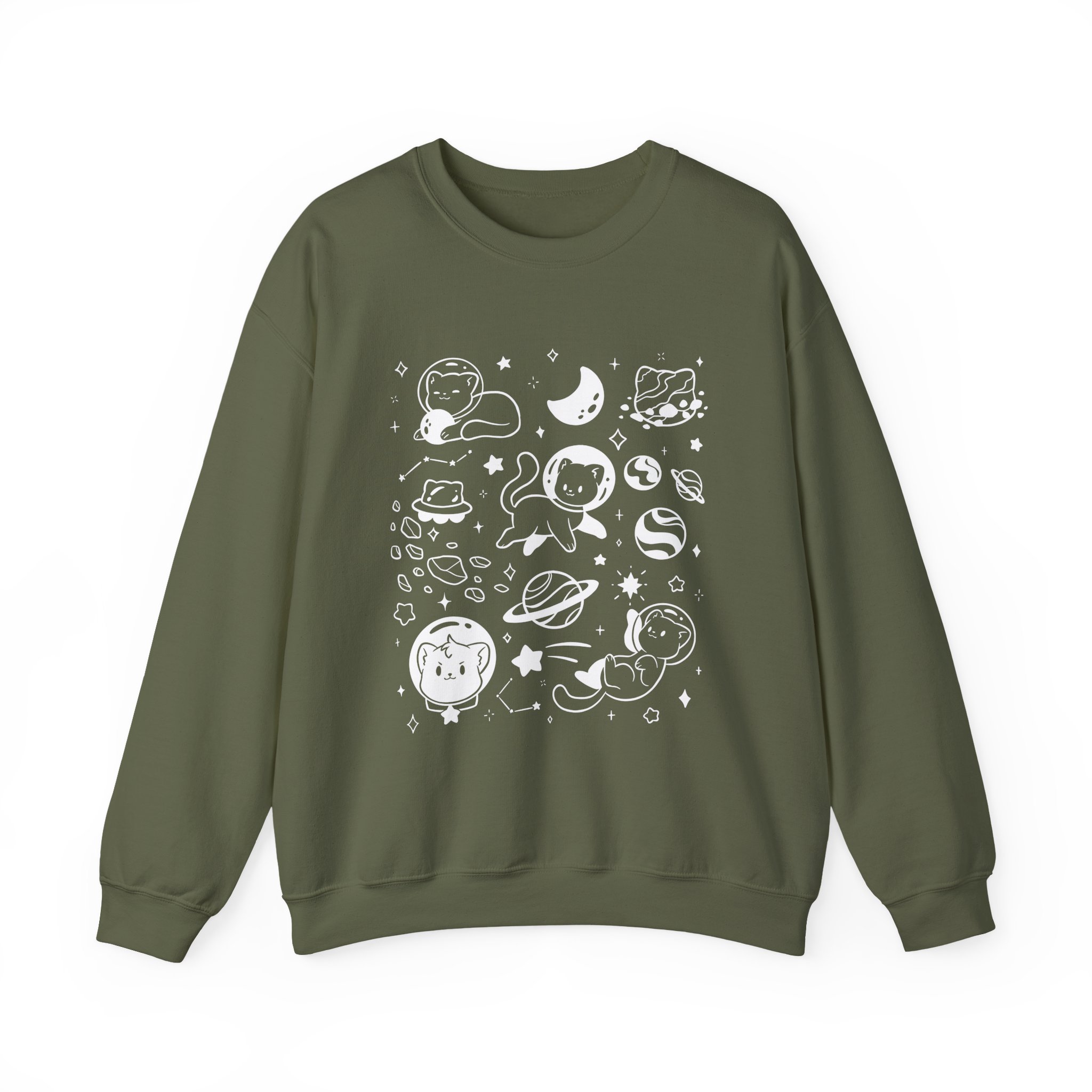 Shubble Space Cats Unisex Heavy Blendâ„¢ Crewneck Sweatshirt