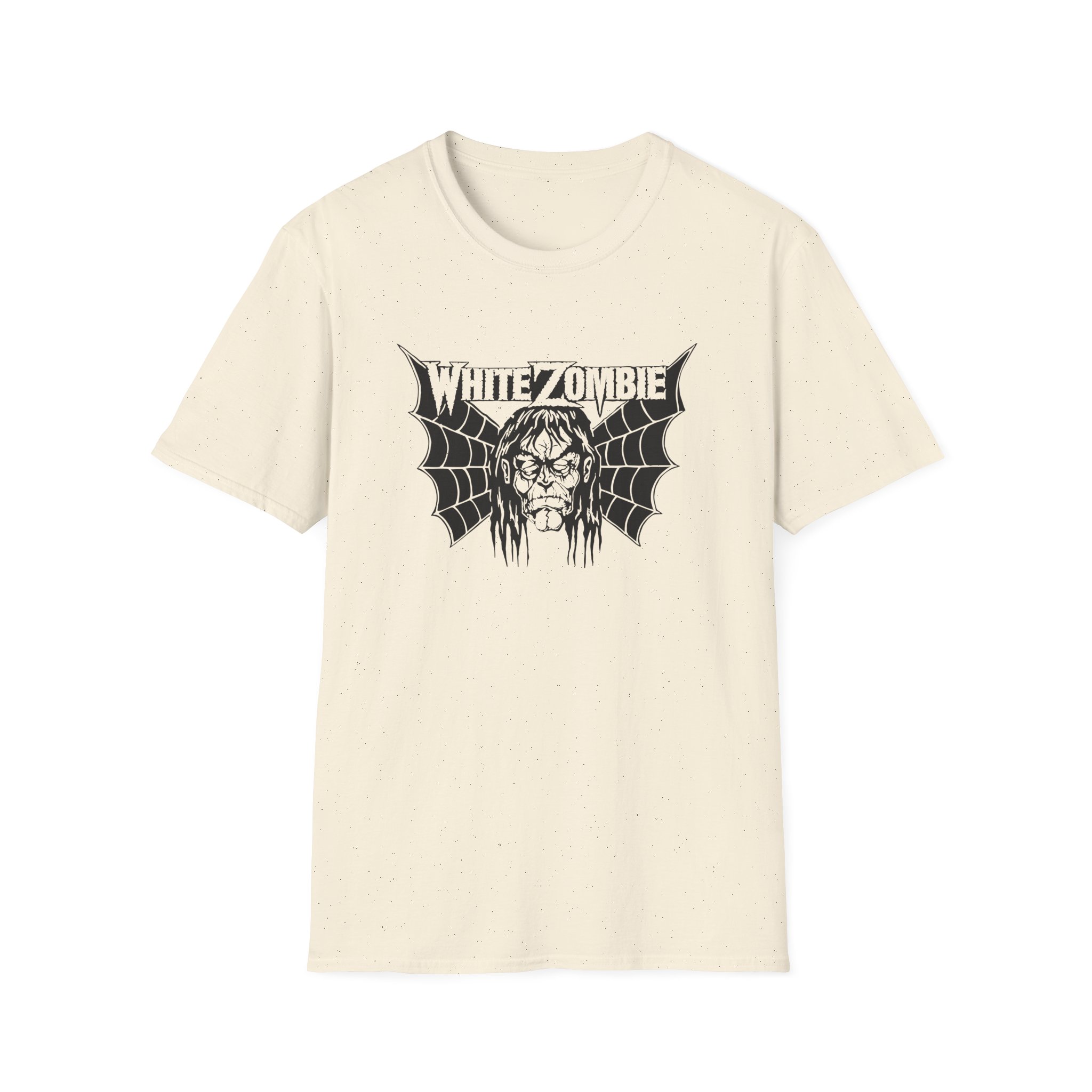 White Zombie Bat Face Unisex Softstyle T-Shirt