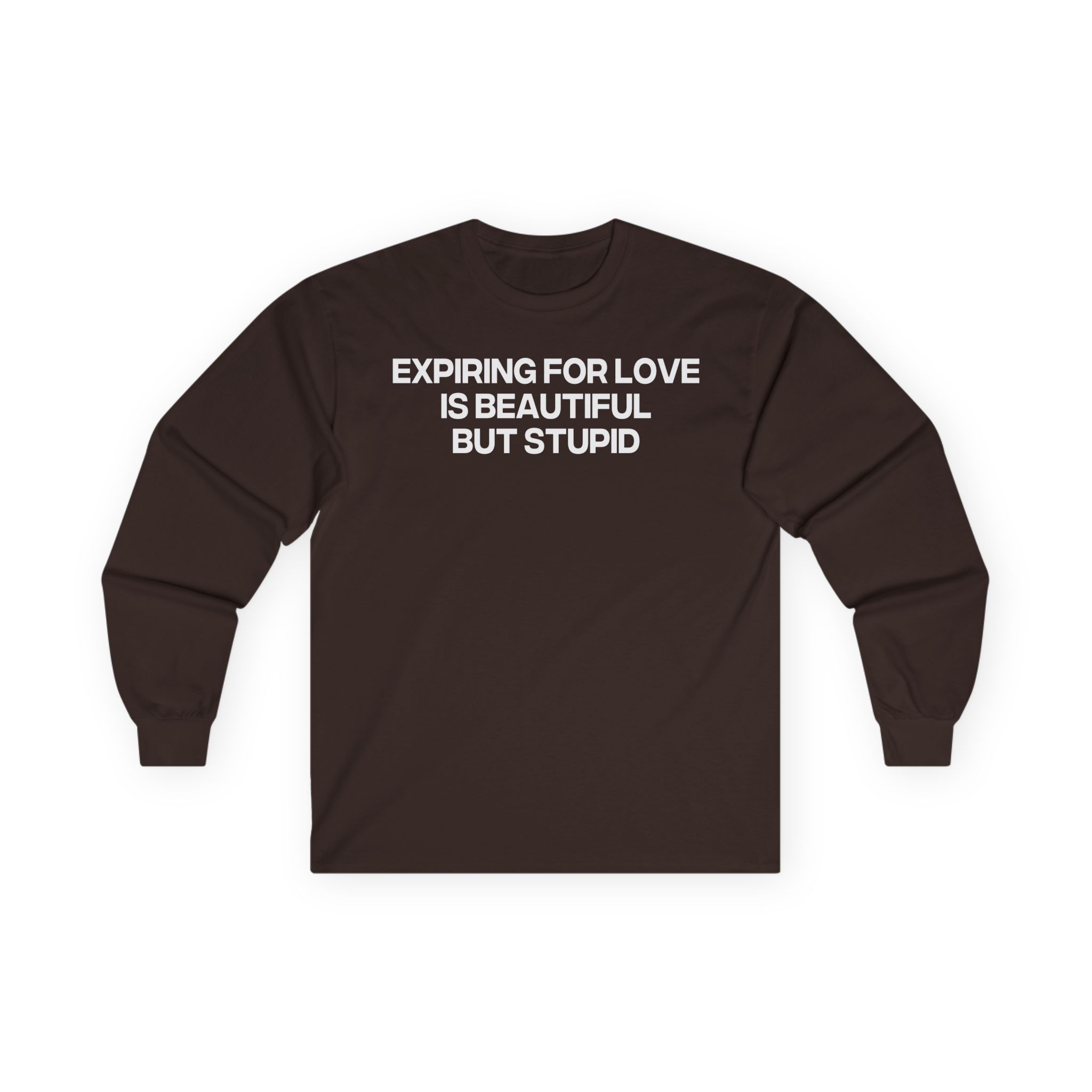 Jenny Holzer Expiring for Love is Beautiful but Stupid Unisex Ultra Cotton Long Sleeve Tee