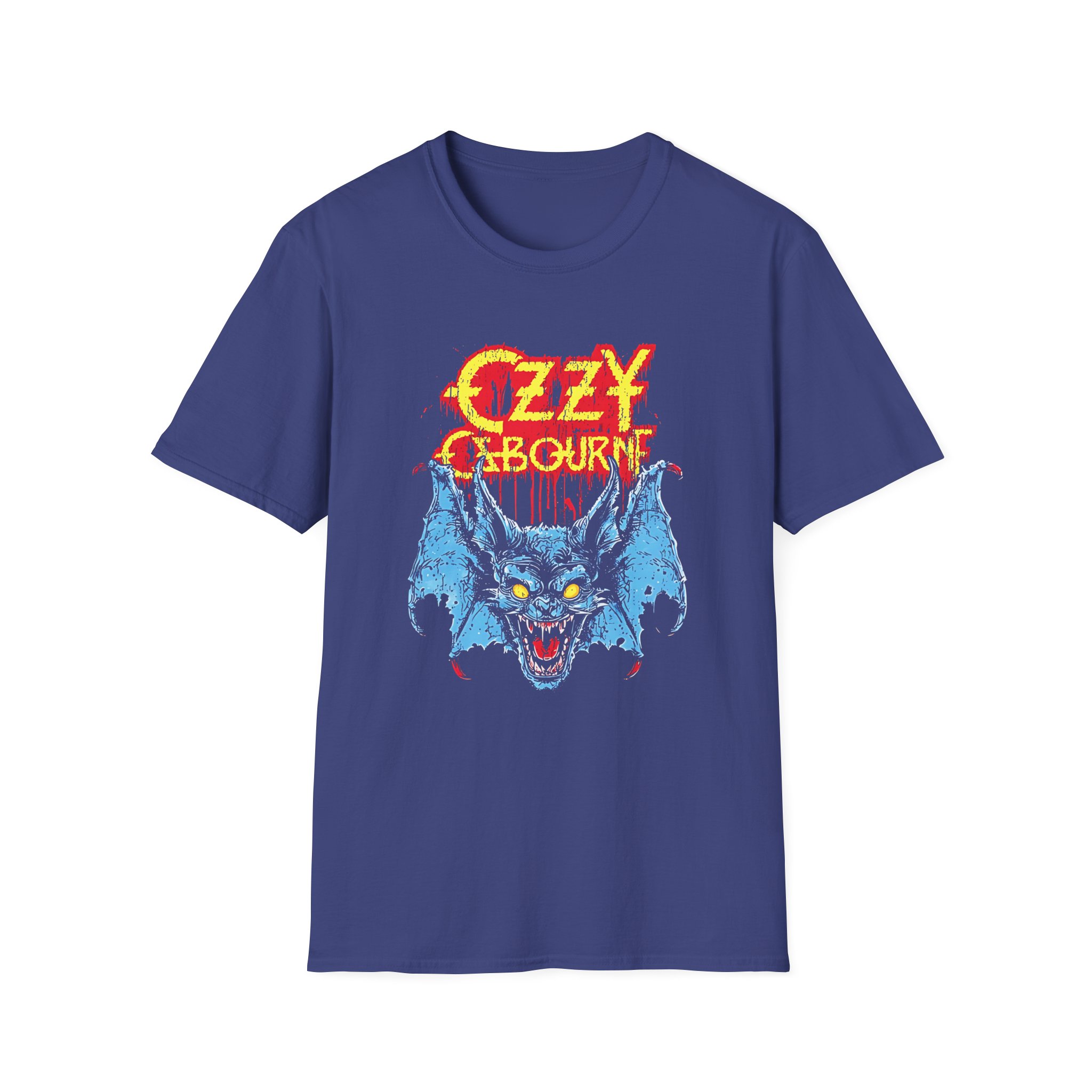 Ozzy Osbourne Glowing Eyes Bat Unisex Softstyle T-Shirt