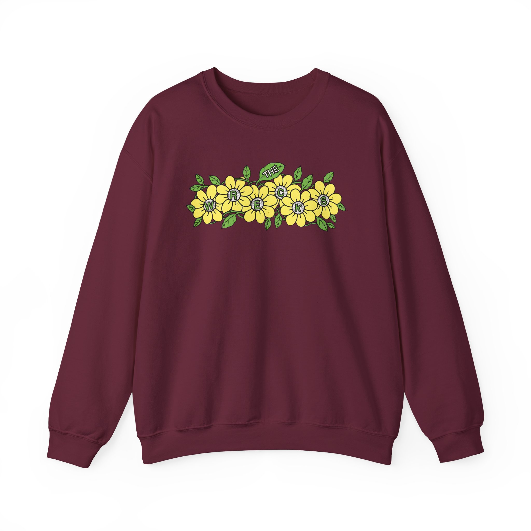 The Wrecks Flower Unisex Heavy Blendâ„¢ Crewneck Sweatshirt
