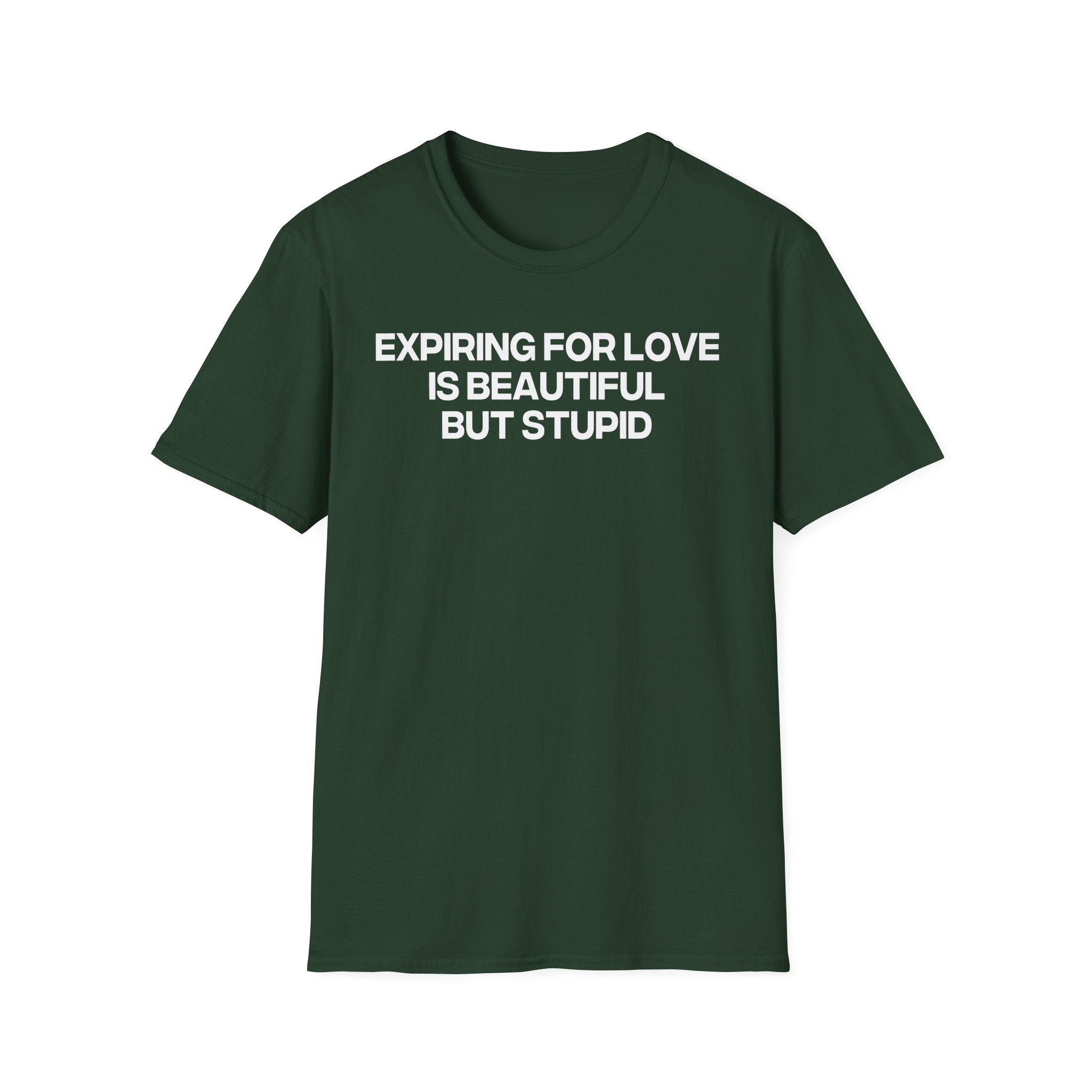Jenny Holzer Expiring for Love is Beautiful but Stupid Unisex Softstyle T-Shirt