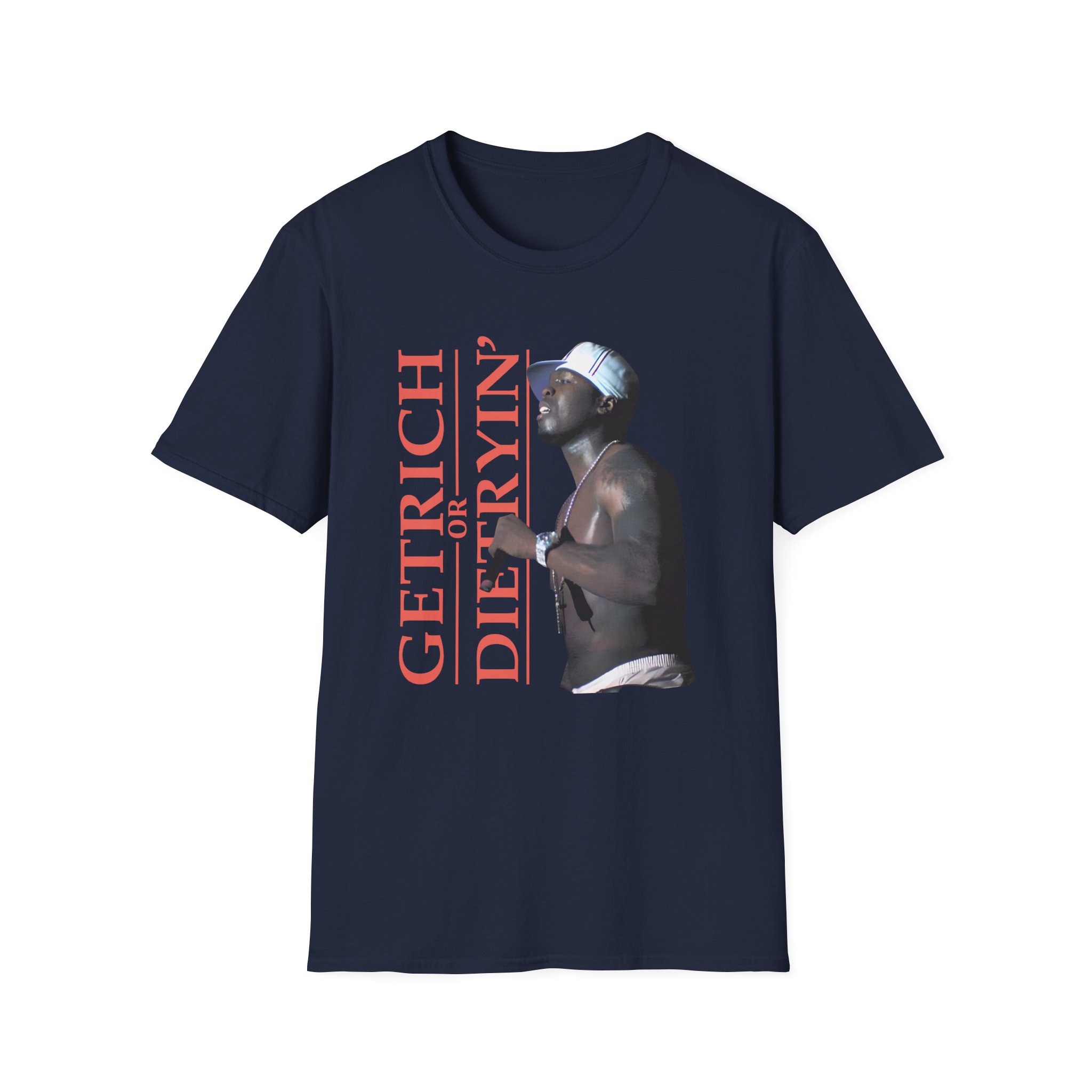 50 Cent Get Rich Logo Unisex Softstyle T-Shirt