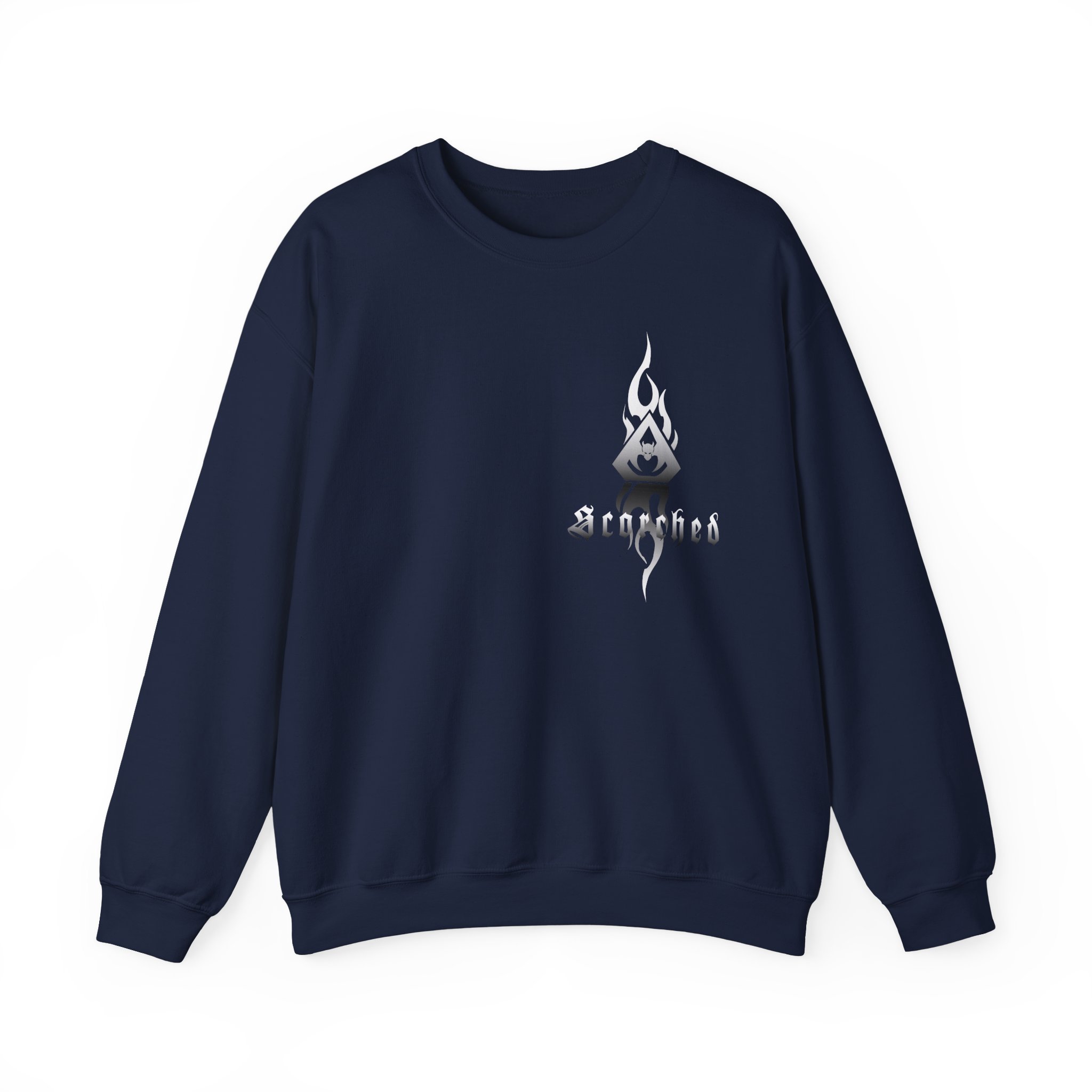Overkill Scorched Stretched Logo Unisex Heavy Blendâ„¢ Crewneck Sweatshirt
