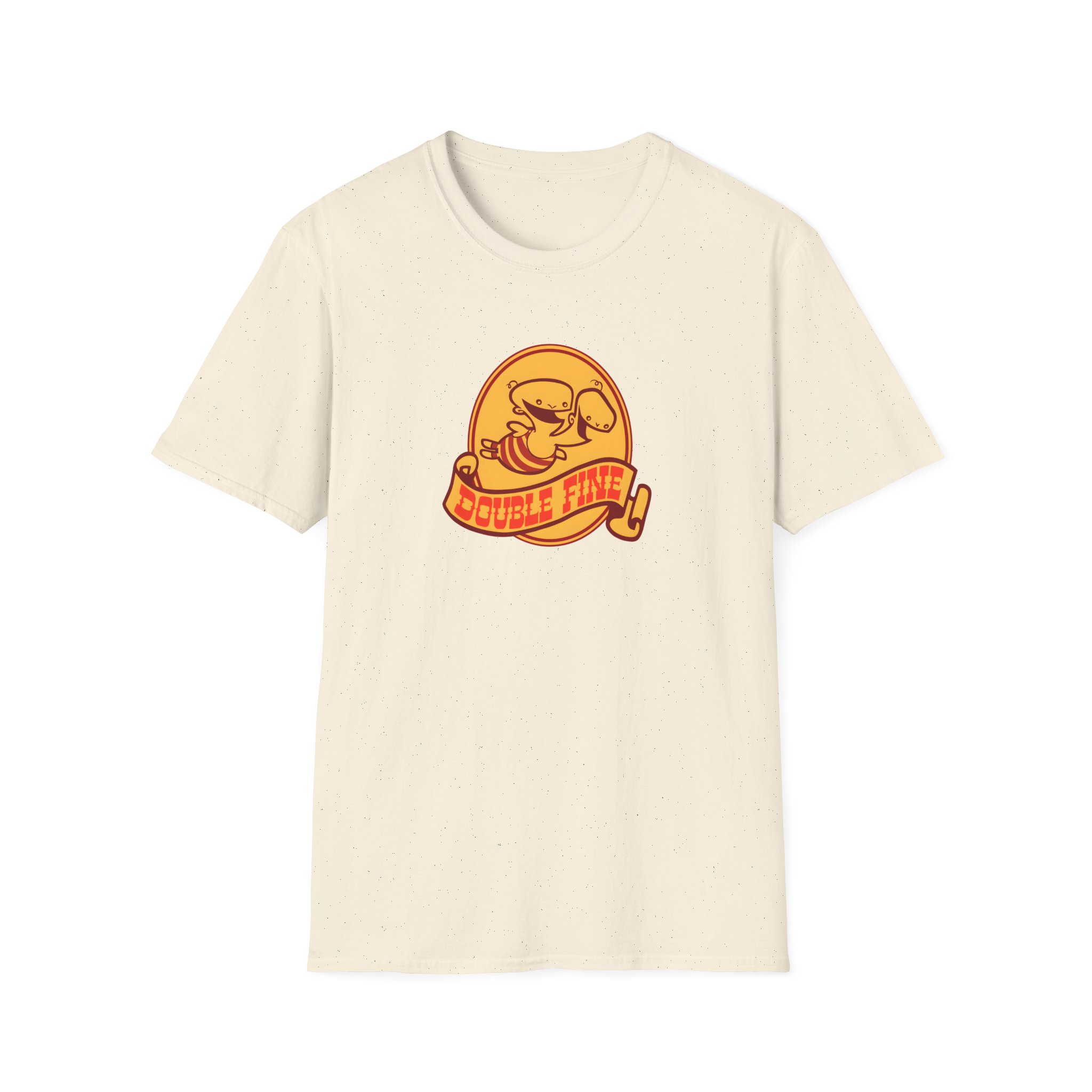 Double Fine Golden Two-headed Baby Unisex Softstyle T-Shirt
