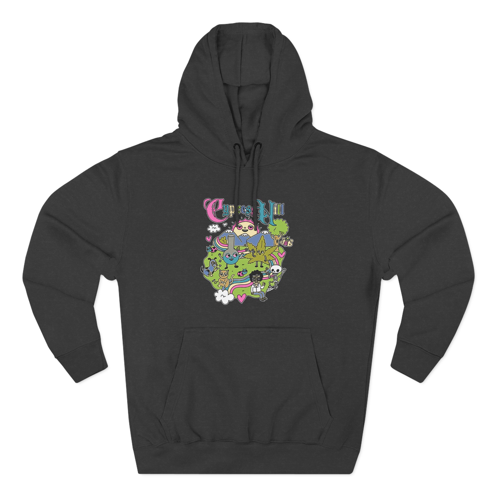 Cypress Hill Happy Time by Sean Solomon Three-Panel Fleece Hoodie