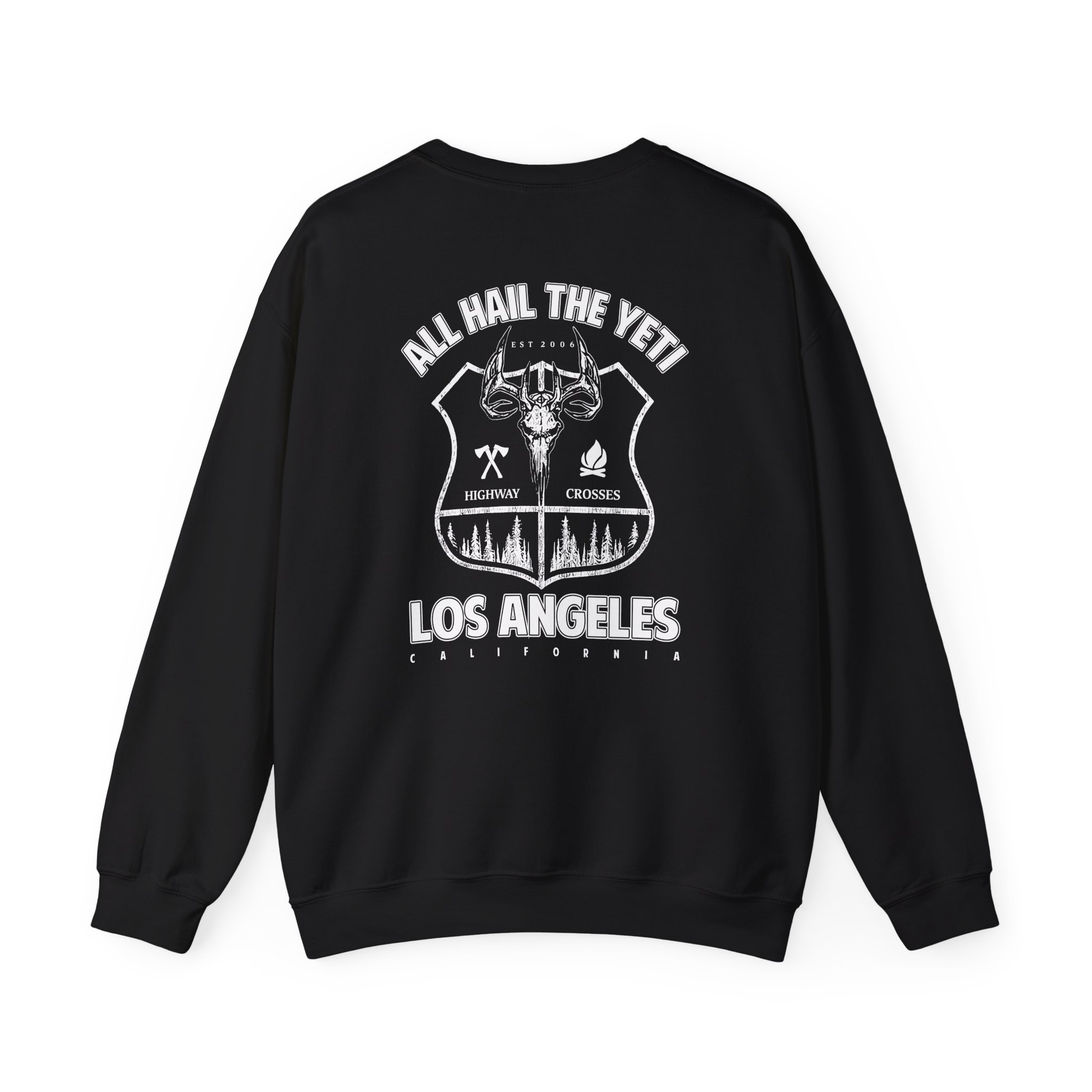 All Hail the Yeti Highway Crosses Unisex Heavy Blendâ„¢ Crewneck Sweatshirt
