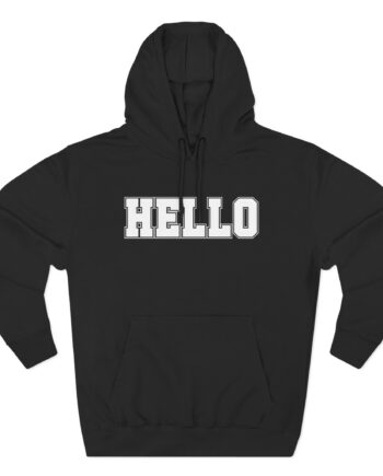 Shubble hello Three-Panel Fleece Hoodie