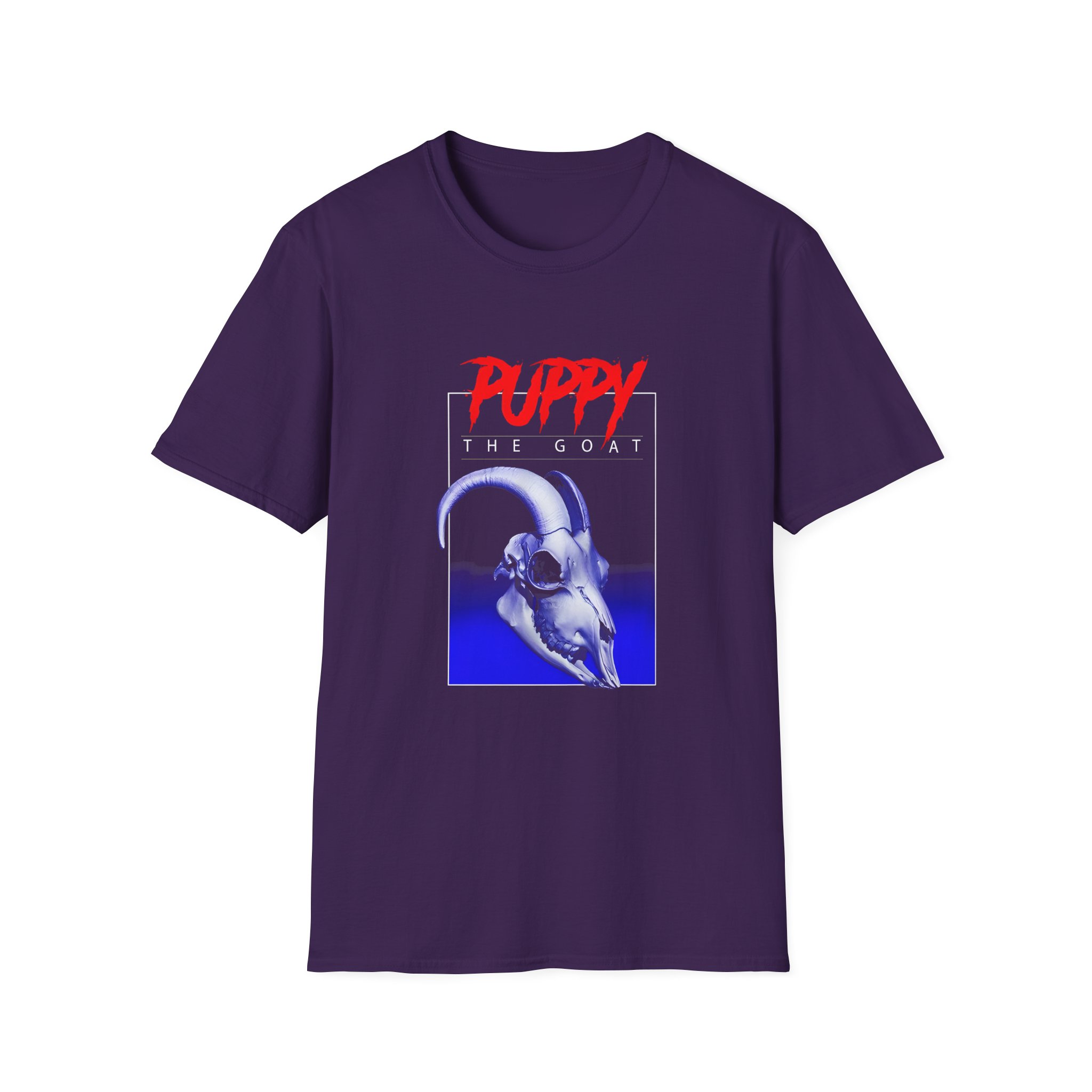 Puppy Goat Skull Unisex Softstyle T-shirt