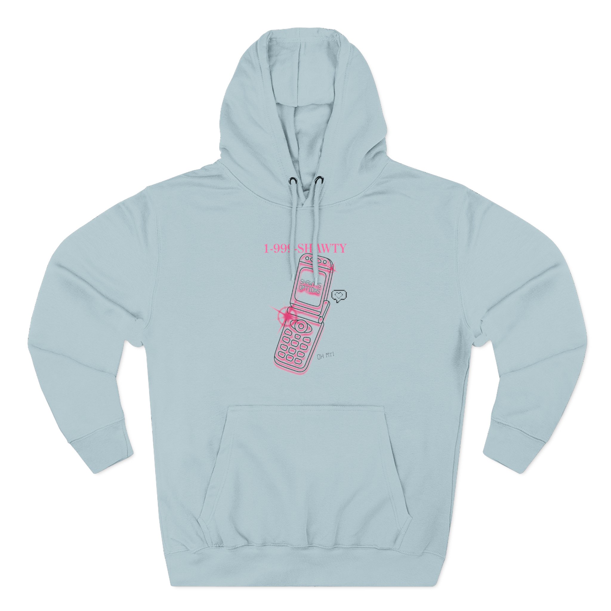 Shawty Bae Shawty Hotline Three-Panel Fleece Hoodie