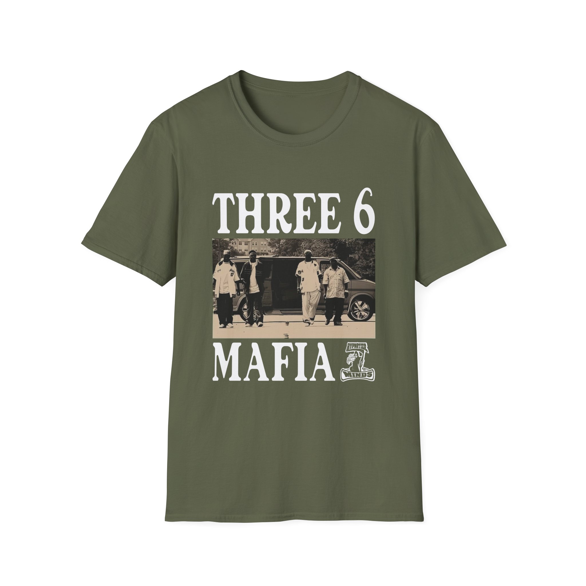 Three 6 Mafia Ridin Spinners Unisex Softstyle T-Shirt
