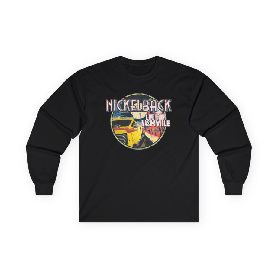 Nickelback Live From Nashville B&W Raglan Unisex Ultra Cotton Long Sleeve Tee