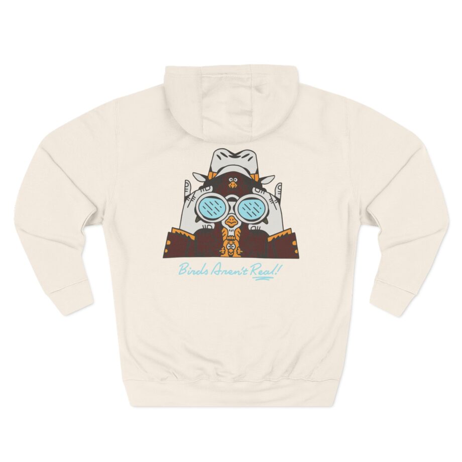 Birds Arent Real Trench Coat Hemp Three-Panel Fleece Hoodie