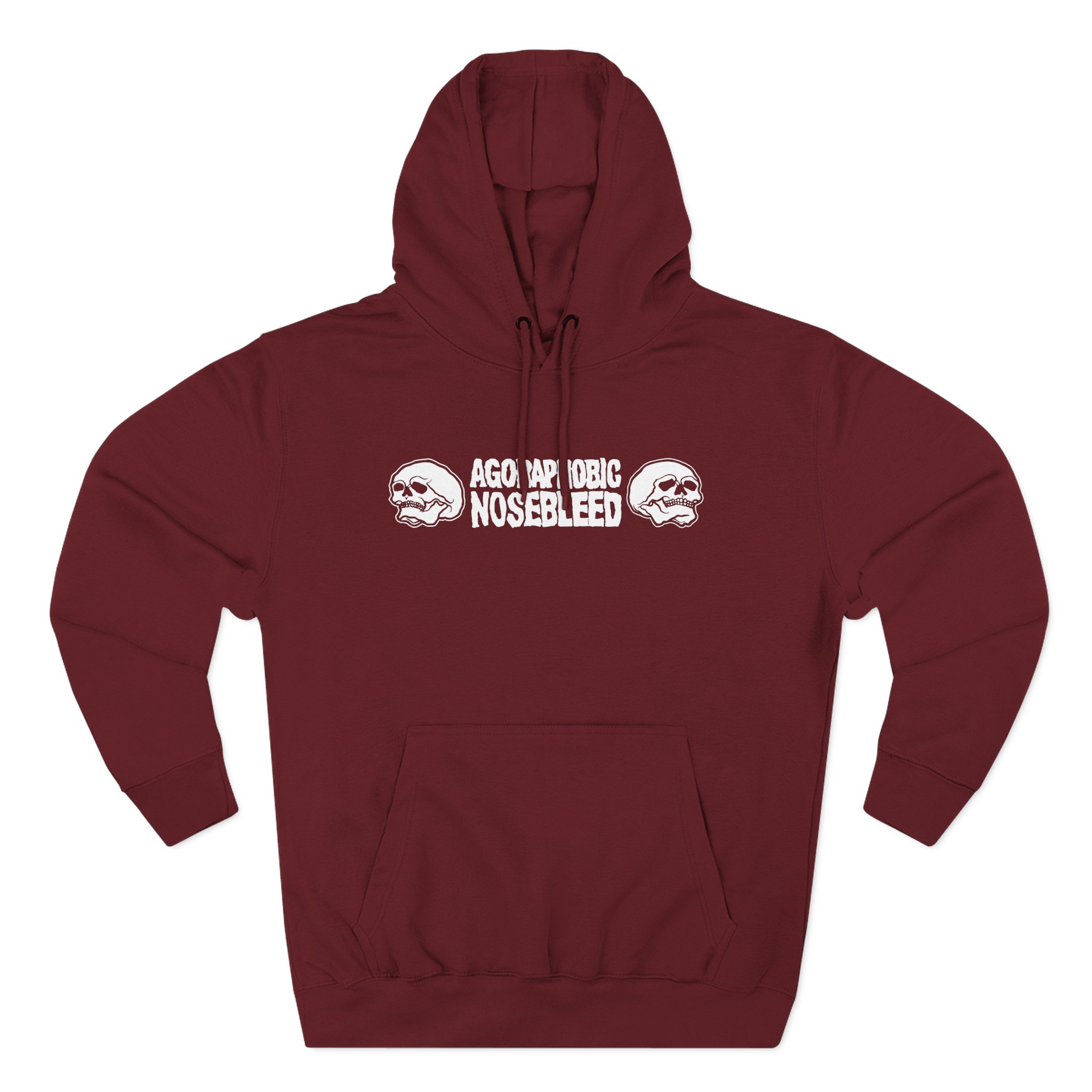 Agoraphobic Nosebleed Skulls Three-Panel Fleece Hoodie