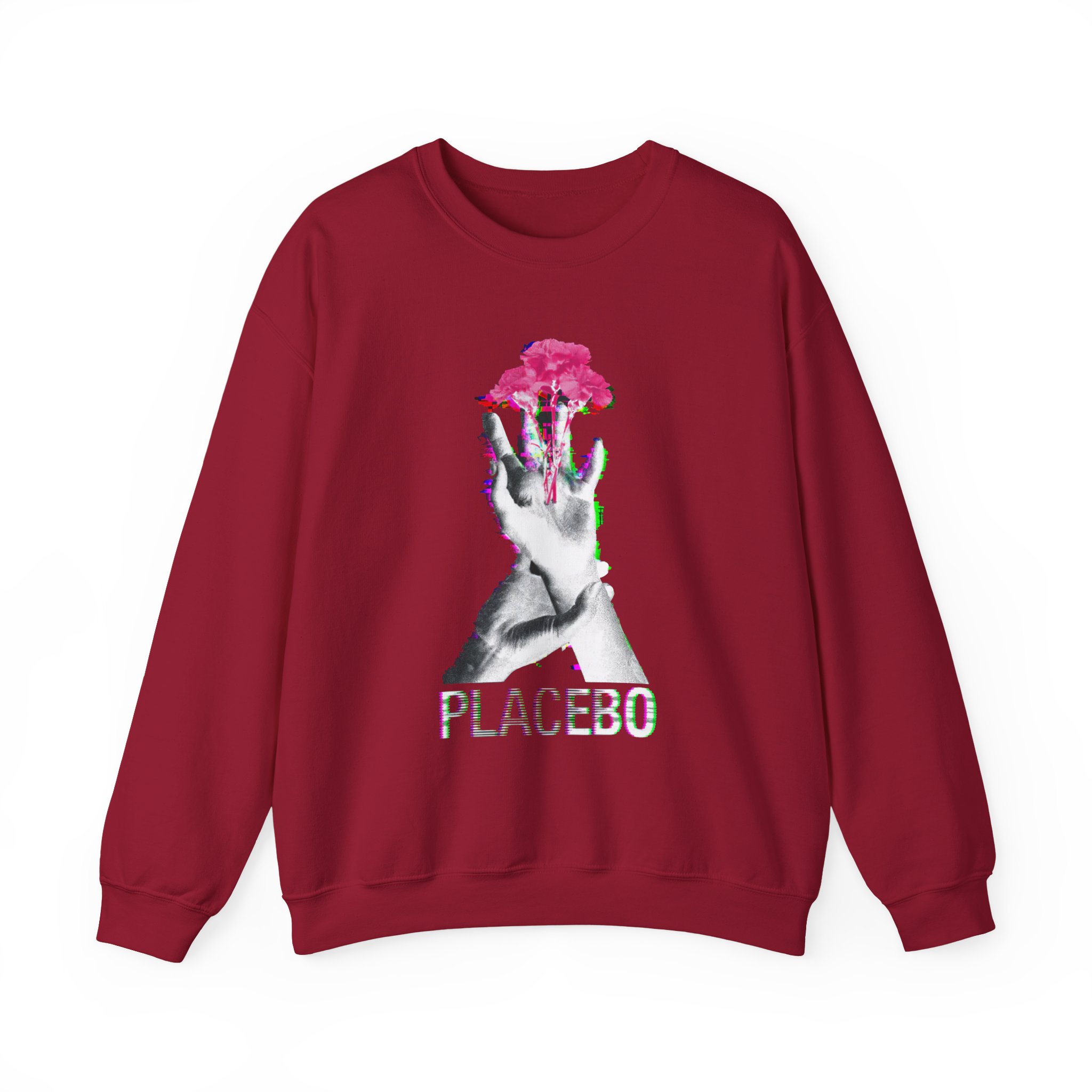 Placebo Flower Hand Unisex Heavy Blendâ„¢ Crewneck Sweatshirt