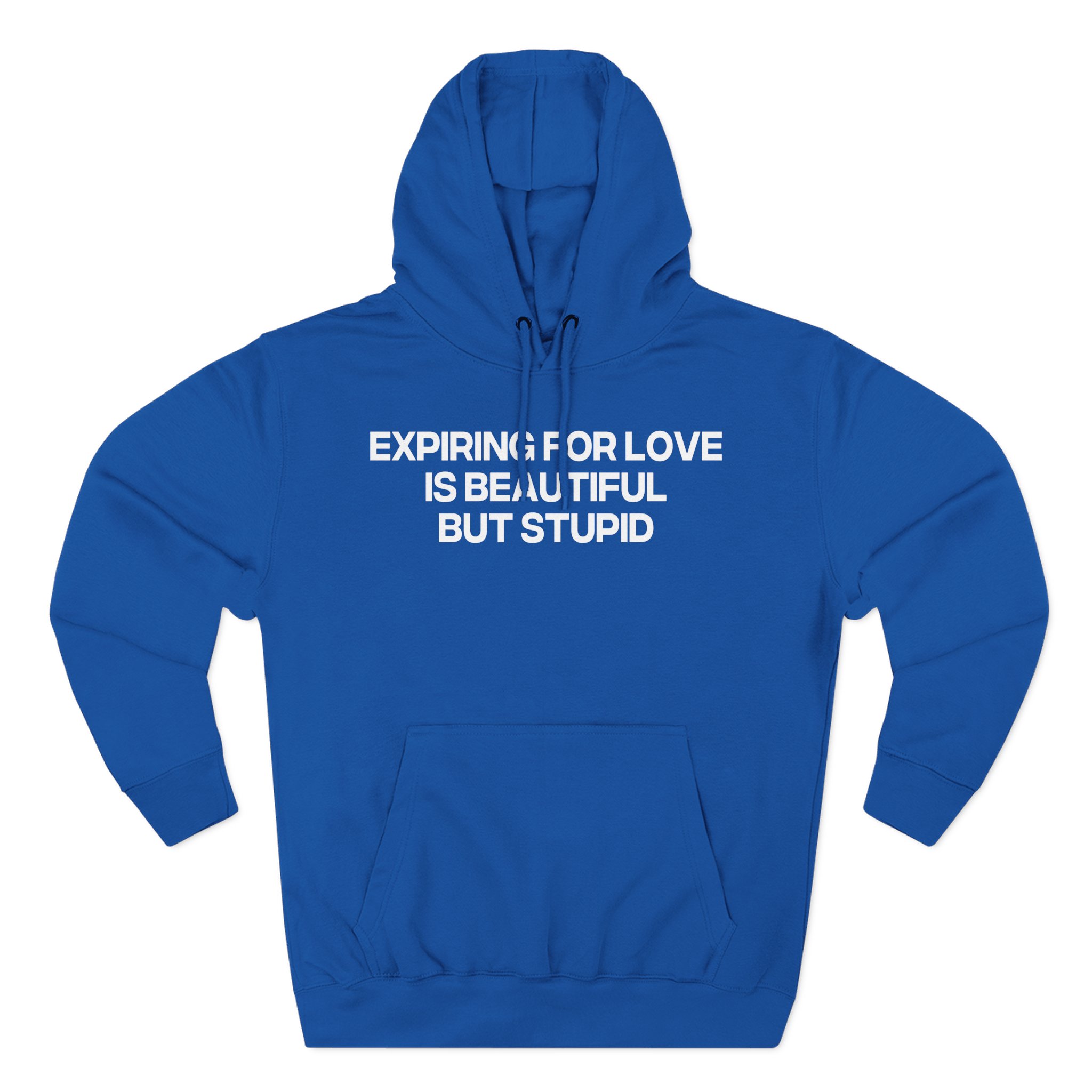 Jenny Holzer Expiring for Love is Beautiful but Stupid Three-Panel Fleece Hoodie