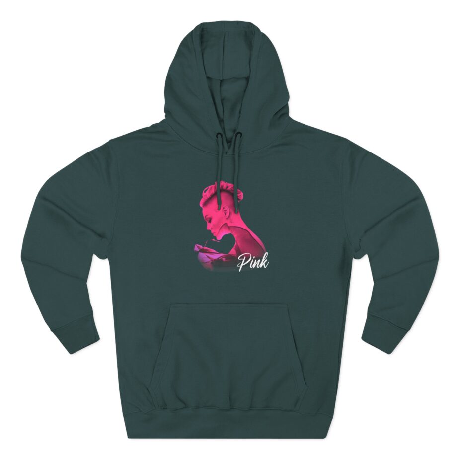P!nk Silhouette Photo Peach Three-Panel Fleece Hoodie