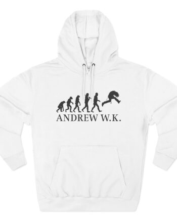 Andrew Wk Evolution of Partying Three-Panel Fleece Hoodie