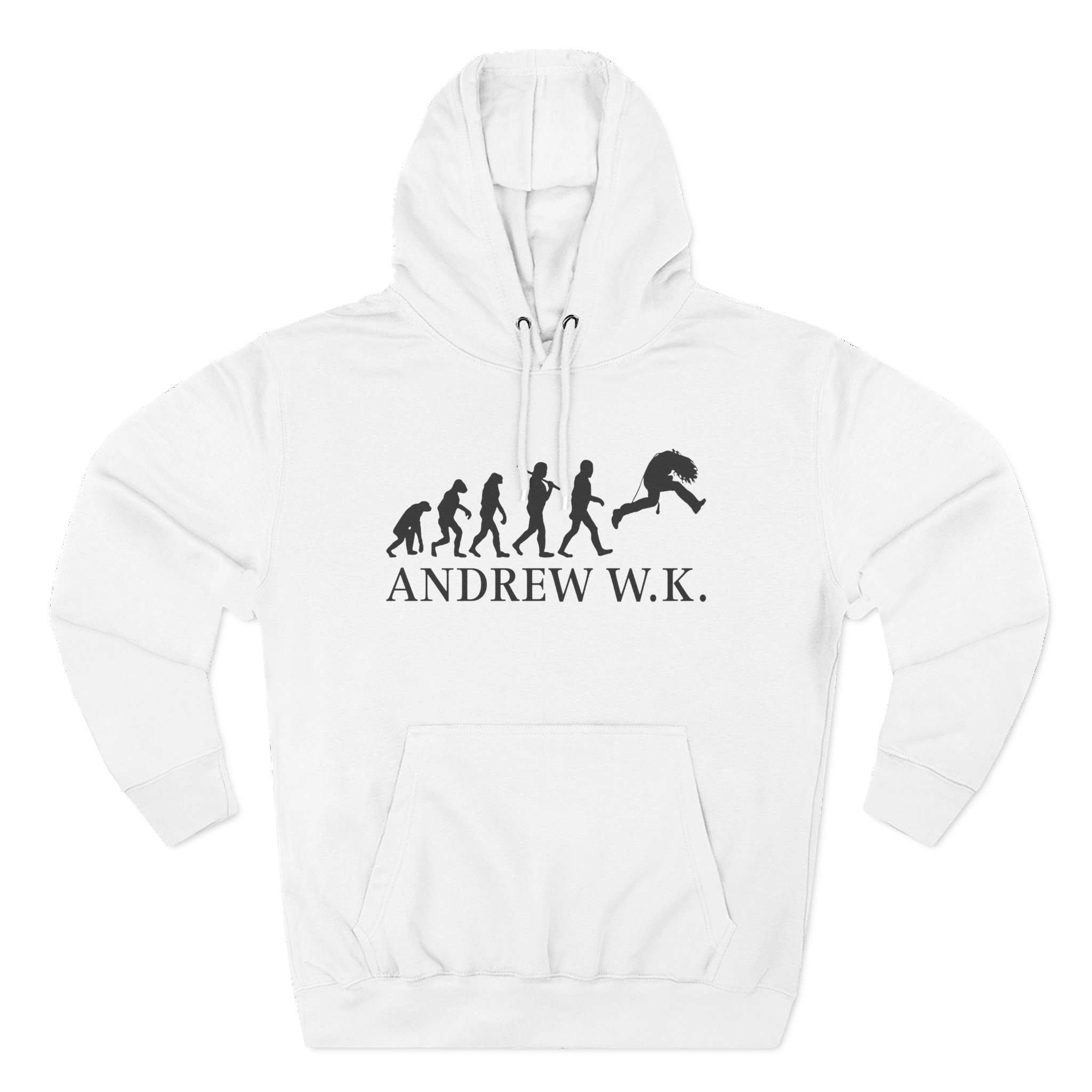 Andrew Wk Evolution of Partying Three-Panel Fleece Hoodie