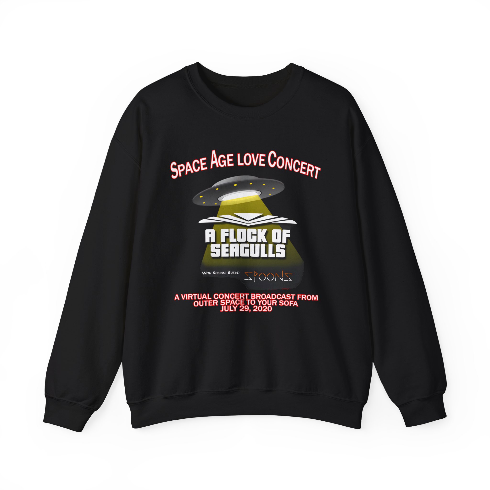 A Flock of Seagulls Space Age Love Concert Unisex Heavy Blendâ„¢ Crewneck Sweatshirt