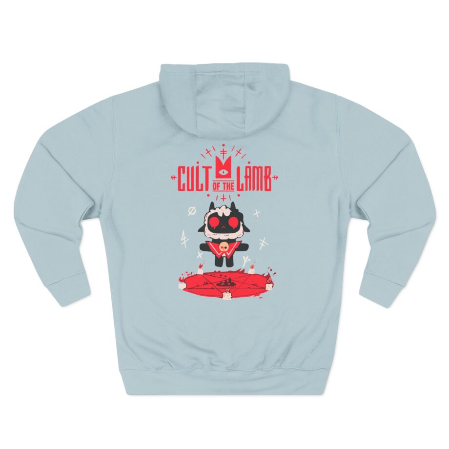 Cult of the Lamb Praise Lamb Three-Panel Fleece Hoodie