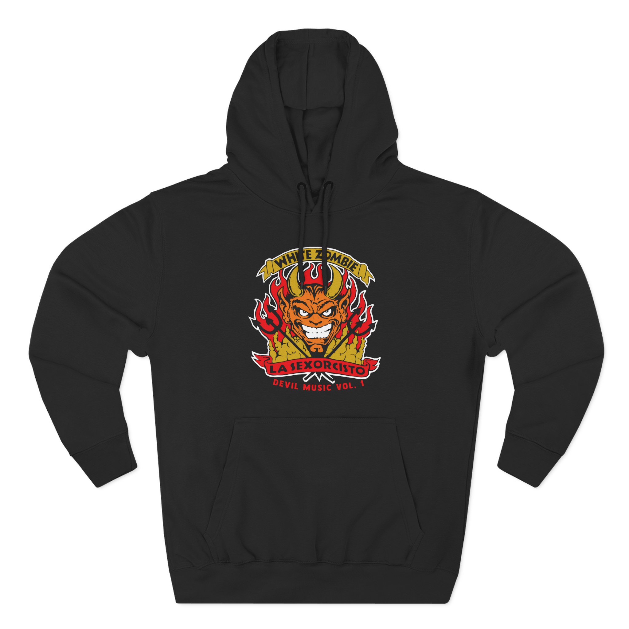 White Zombie Devil Music Three-Panel Fleece Hoodie