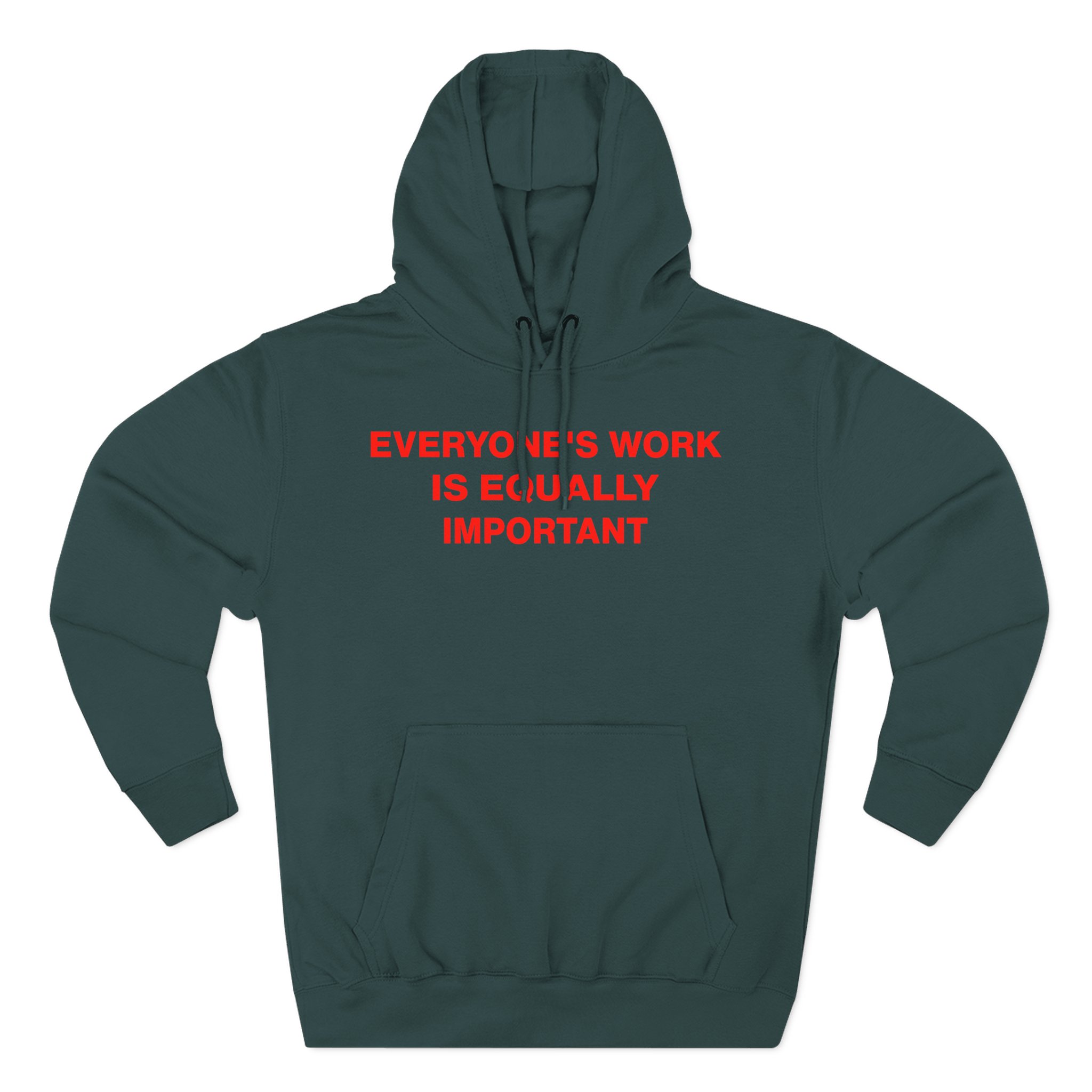 Jenny Holzer Everyone's Work is Equally Important Three-Panel Fleece Hoodie