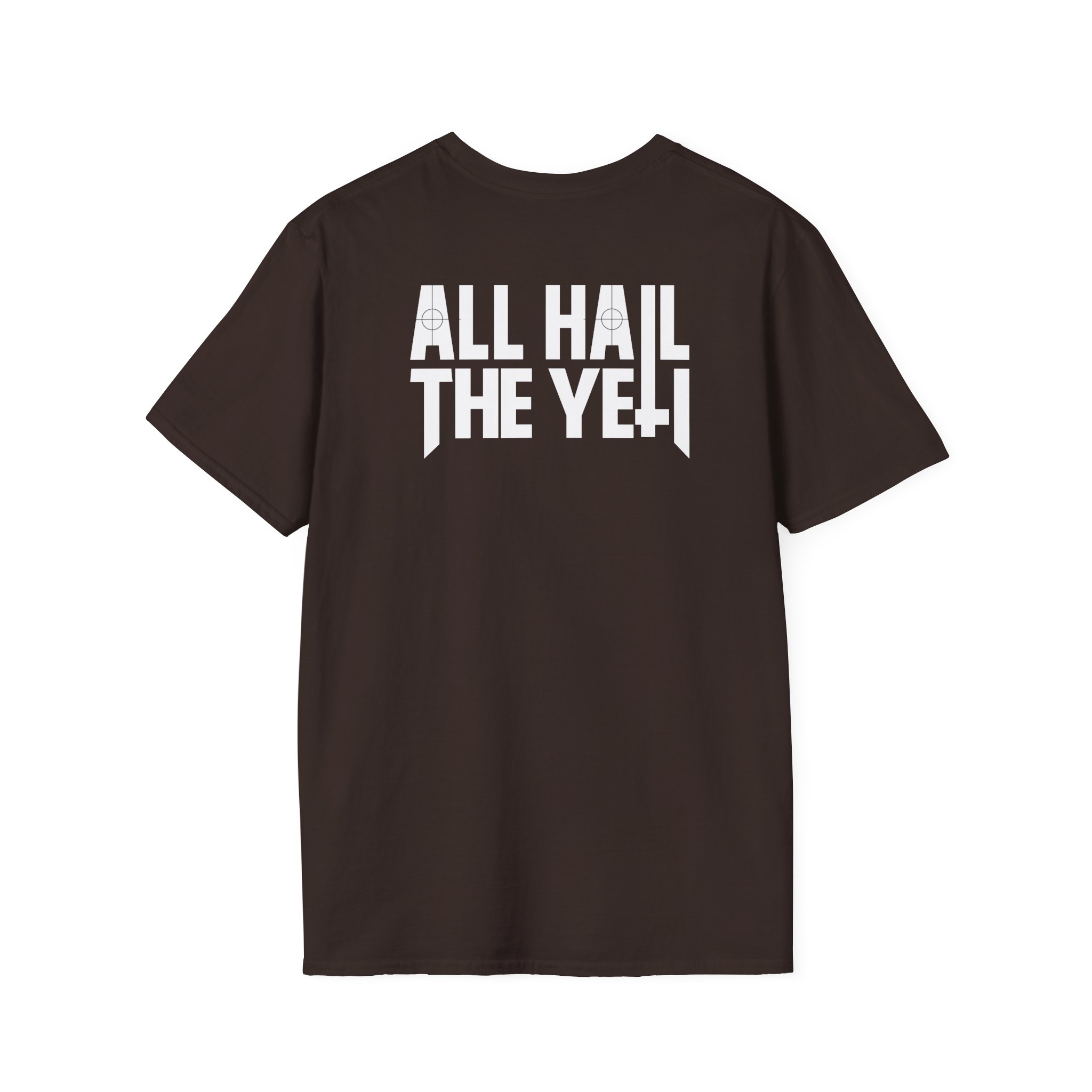 All Hail the Yeti Side Logo Unisex Softstyle T-Shirt