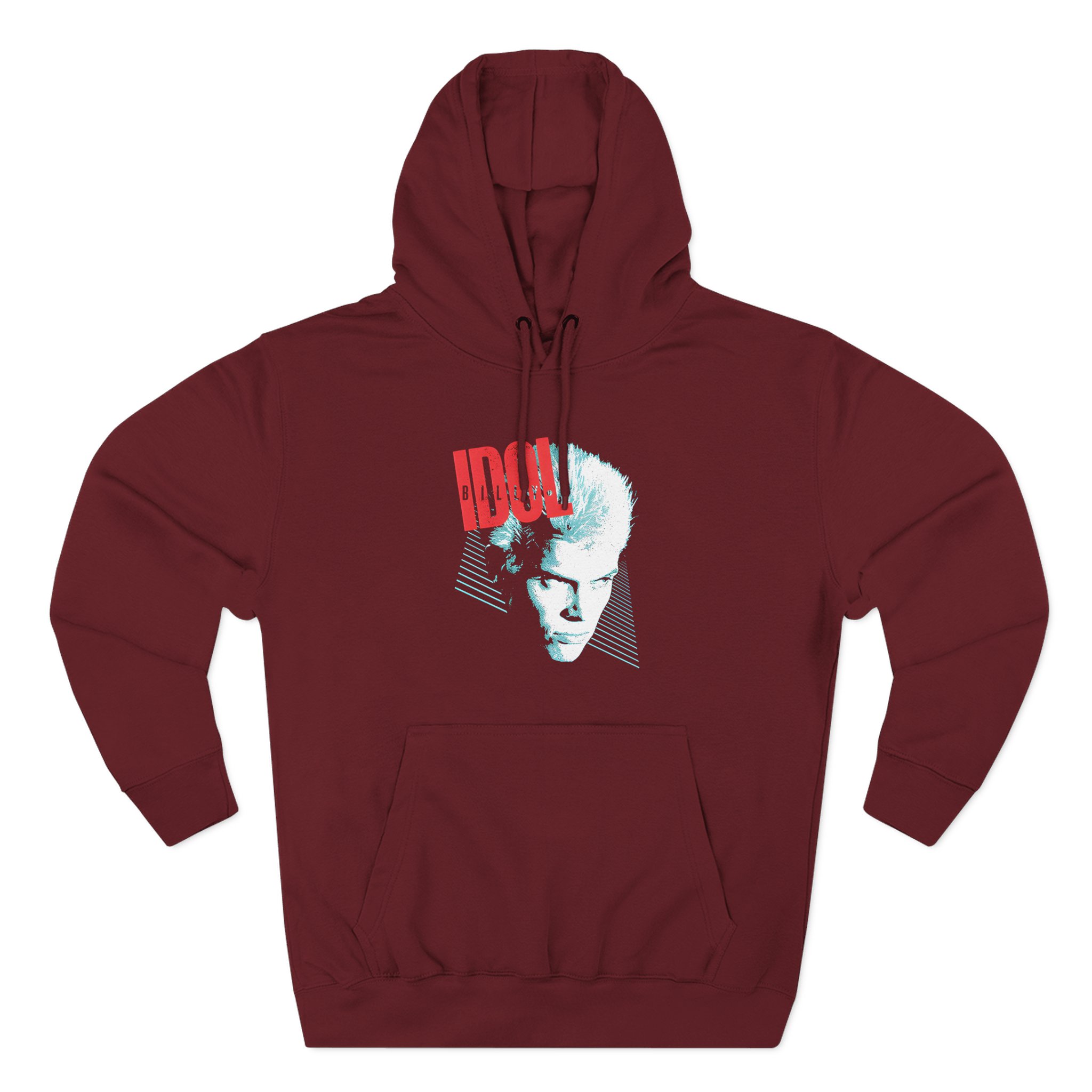 Billy Idol Face Stripes Three-Panel Fleece Hoodie