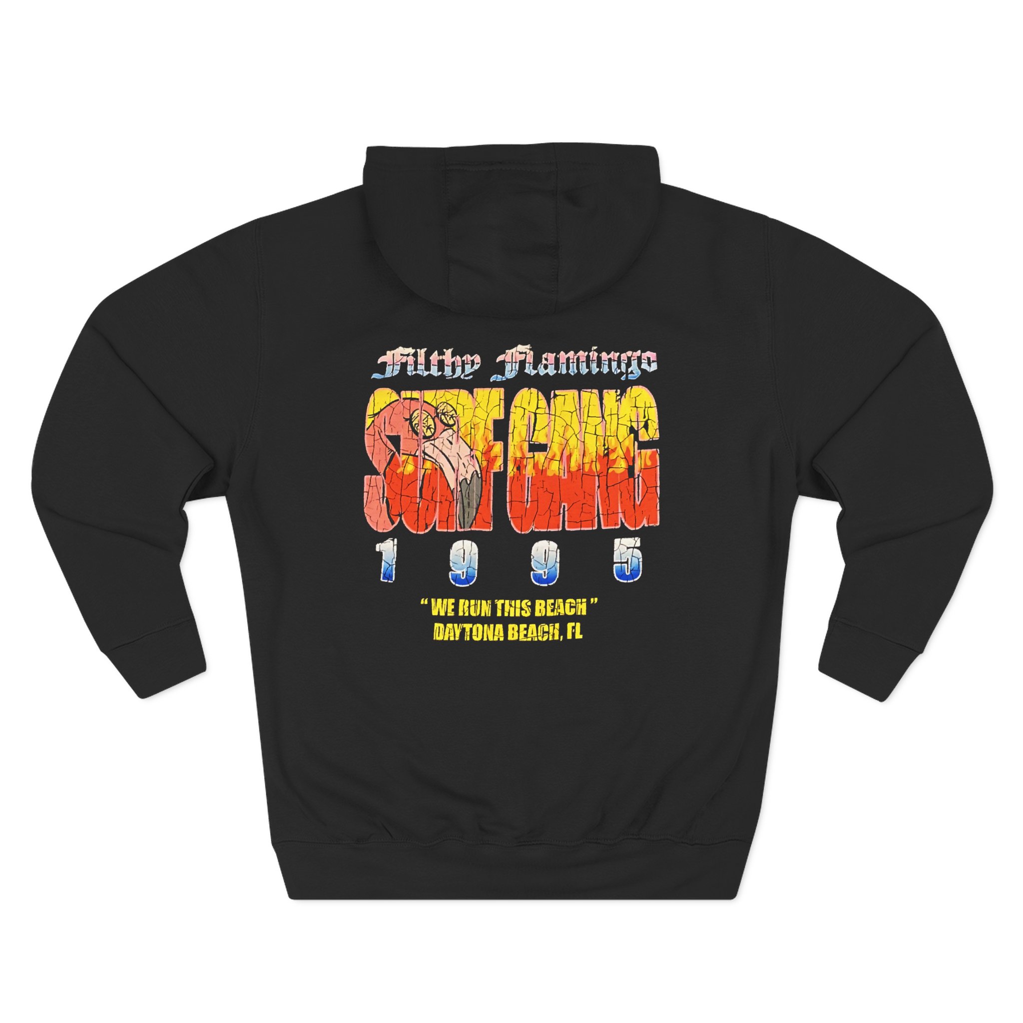 Surf Gang Filthy Flamingo Three-Panel Fleece Hoodie