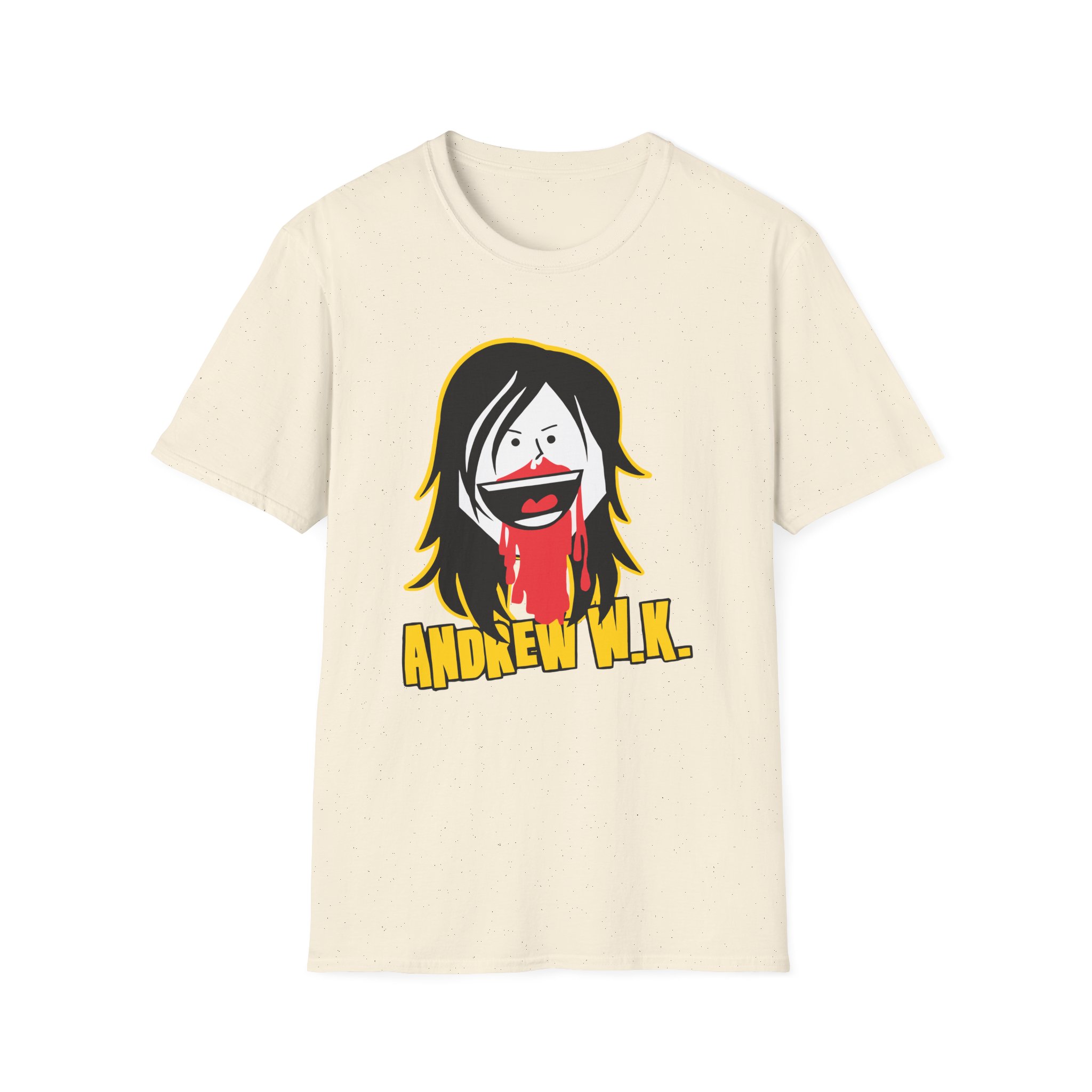 Andrew Wk Cartoon Bloody Nose Unisex Softstyle T-Shirt
