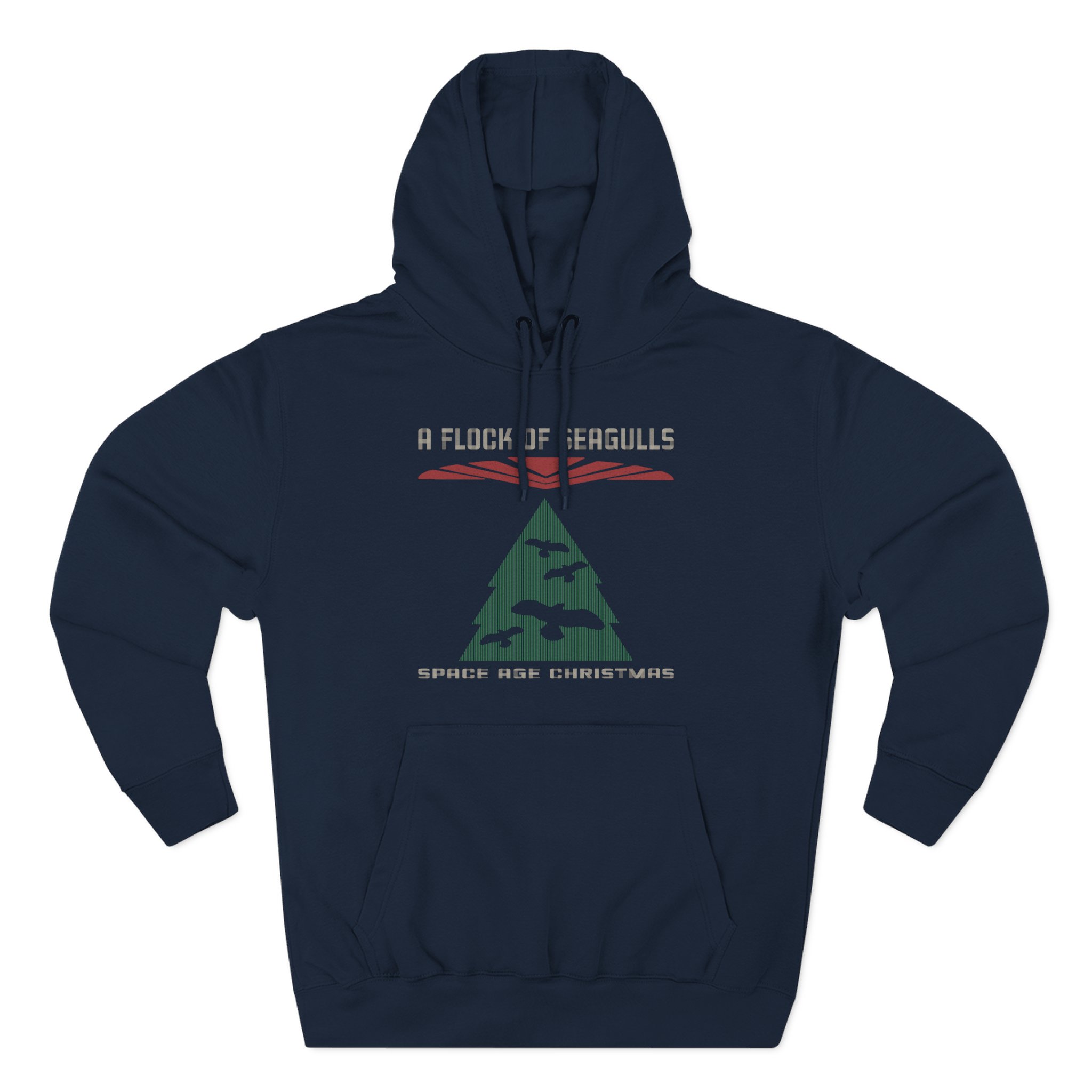 A Flock of Seagulls Ugly Xmas Three-Panel Fleece Hoodie